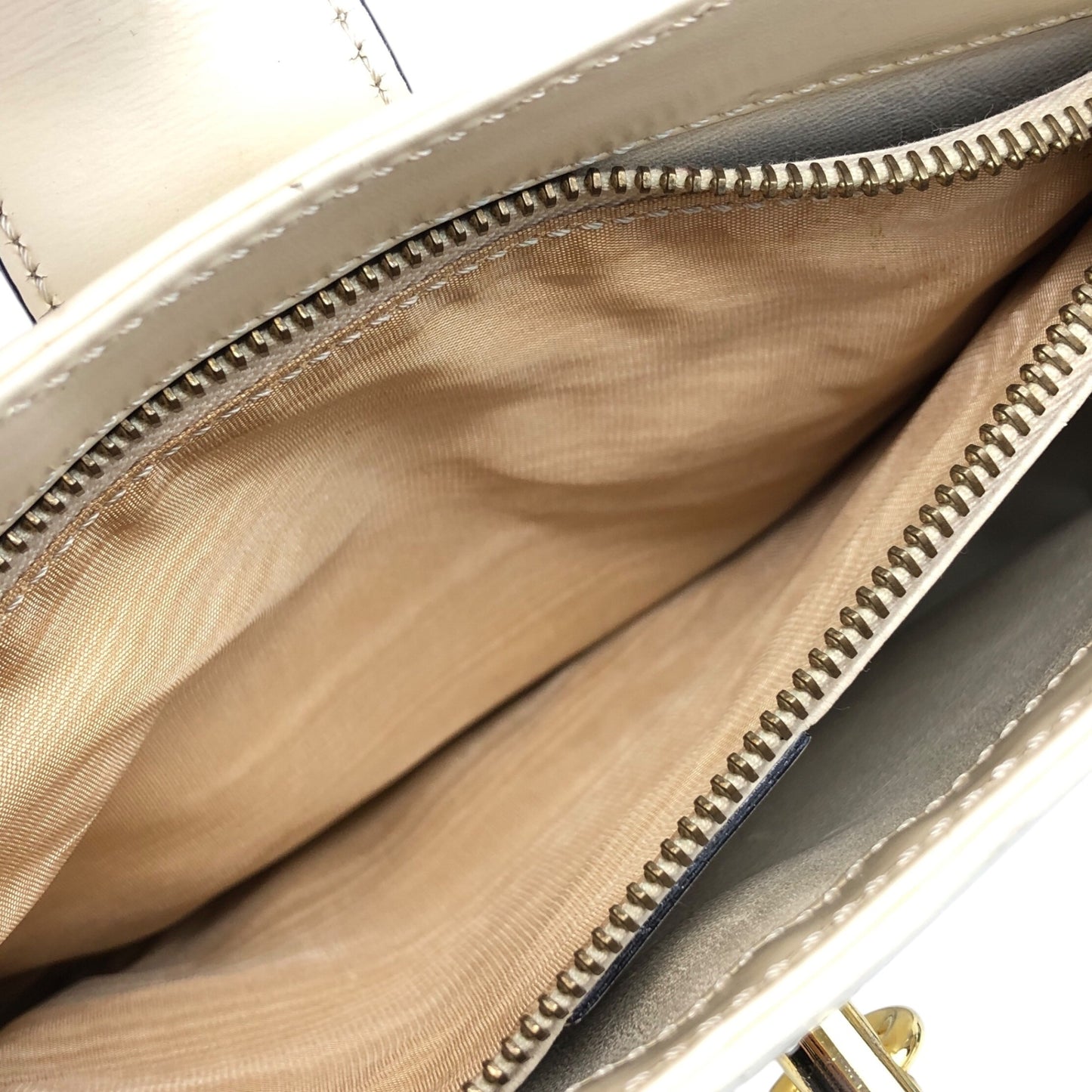 CELINE Gancini Shoulder bag Beige Vintage xc33k4