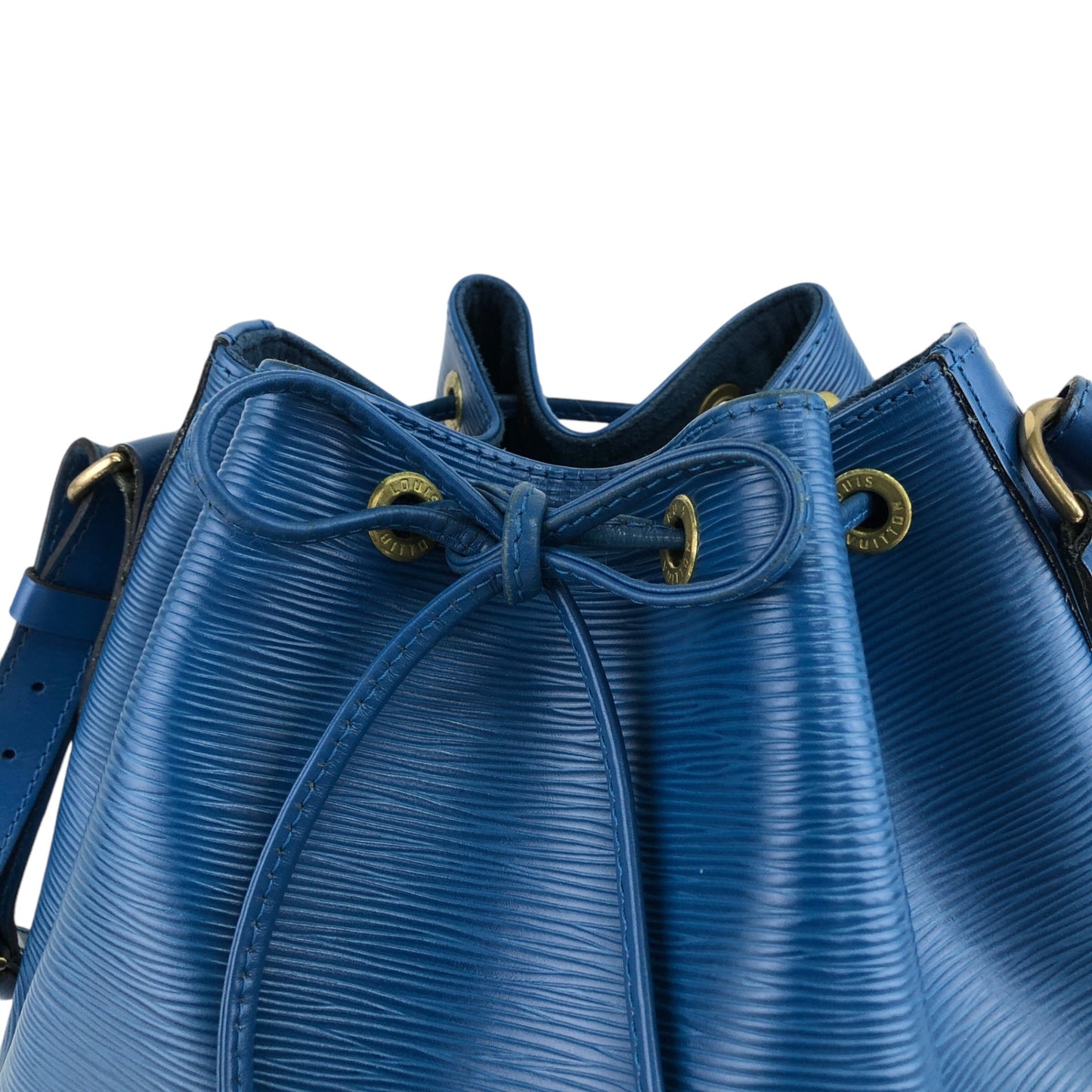 LOUIS VUITTON Epi 抽繩單肩包 藍色 復古 ri8yzu