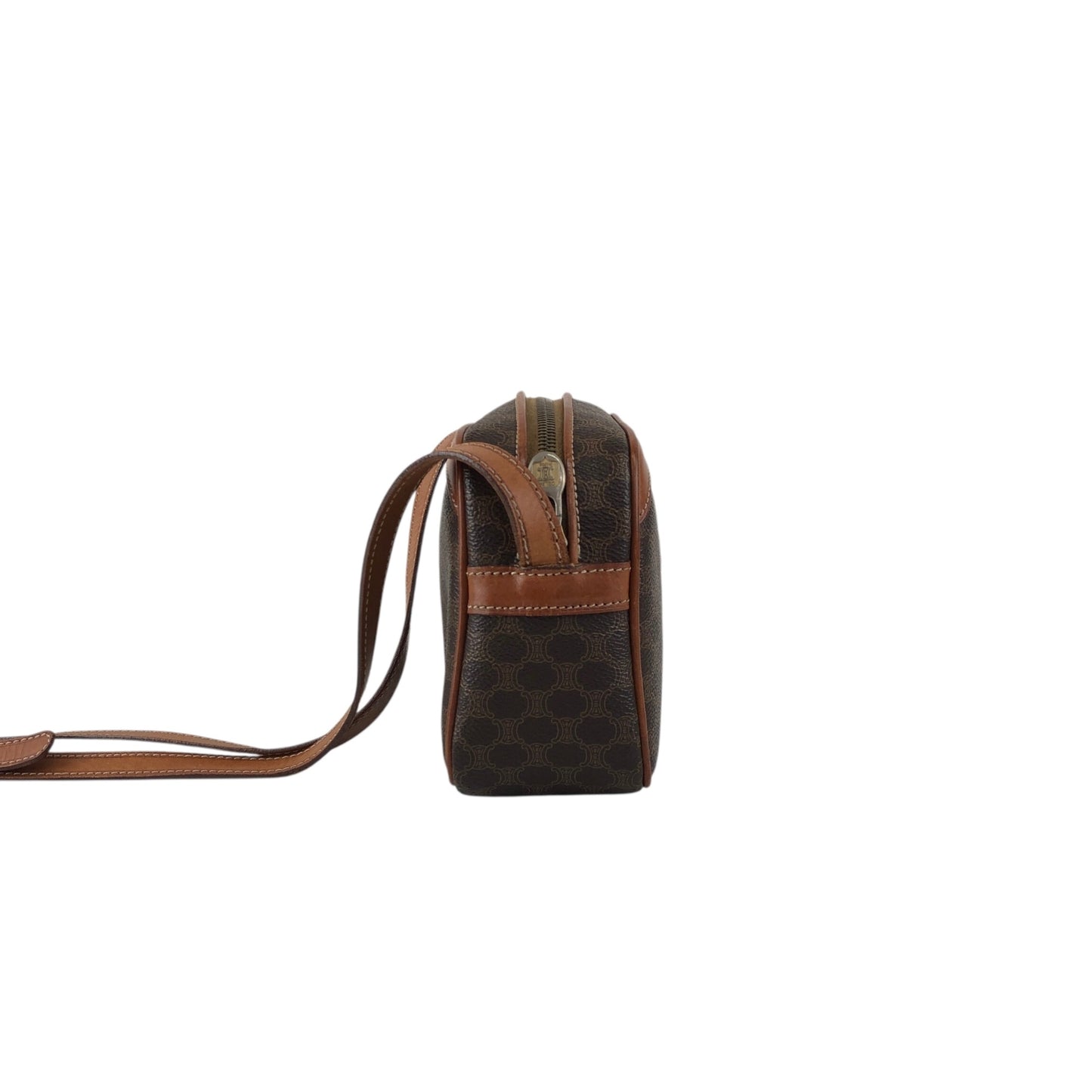 CELINE Macadam Blason Shoulder bag Brown Vintage v2cvc8