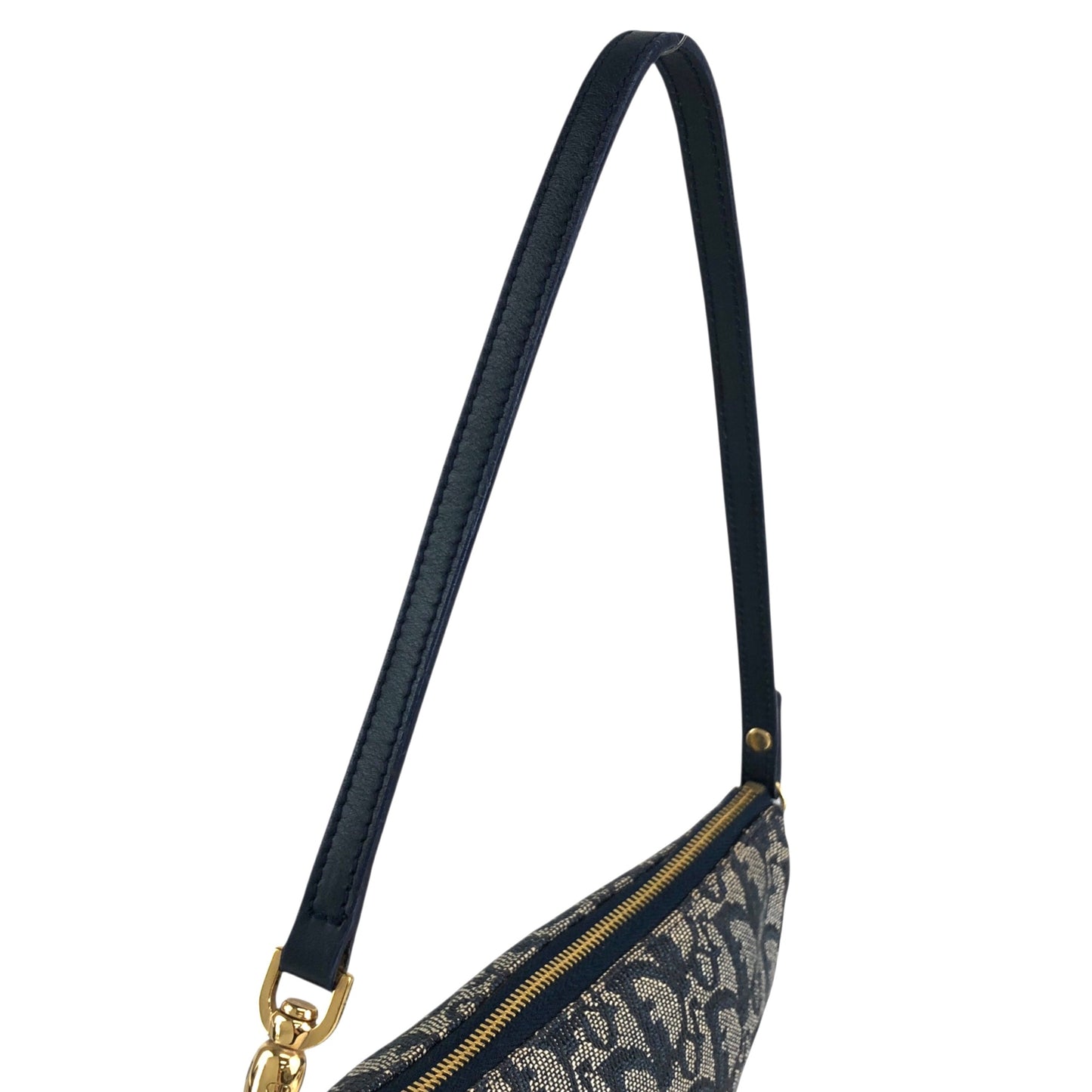 Christian Dior Trotter Shoulder bag Navy Vintage vtyw8k