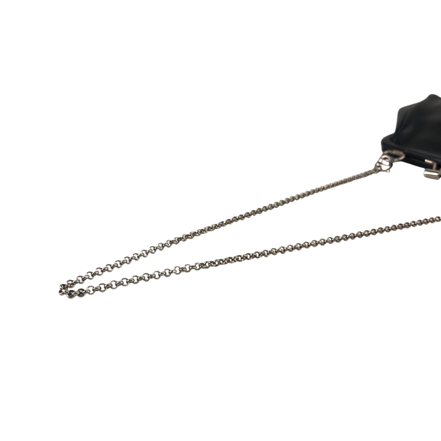Salvatore Ferragamo Vala Metal Clasp Chain Shoulder bag Black Vintage yntg52