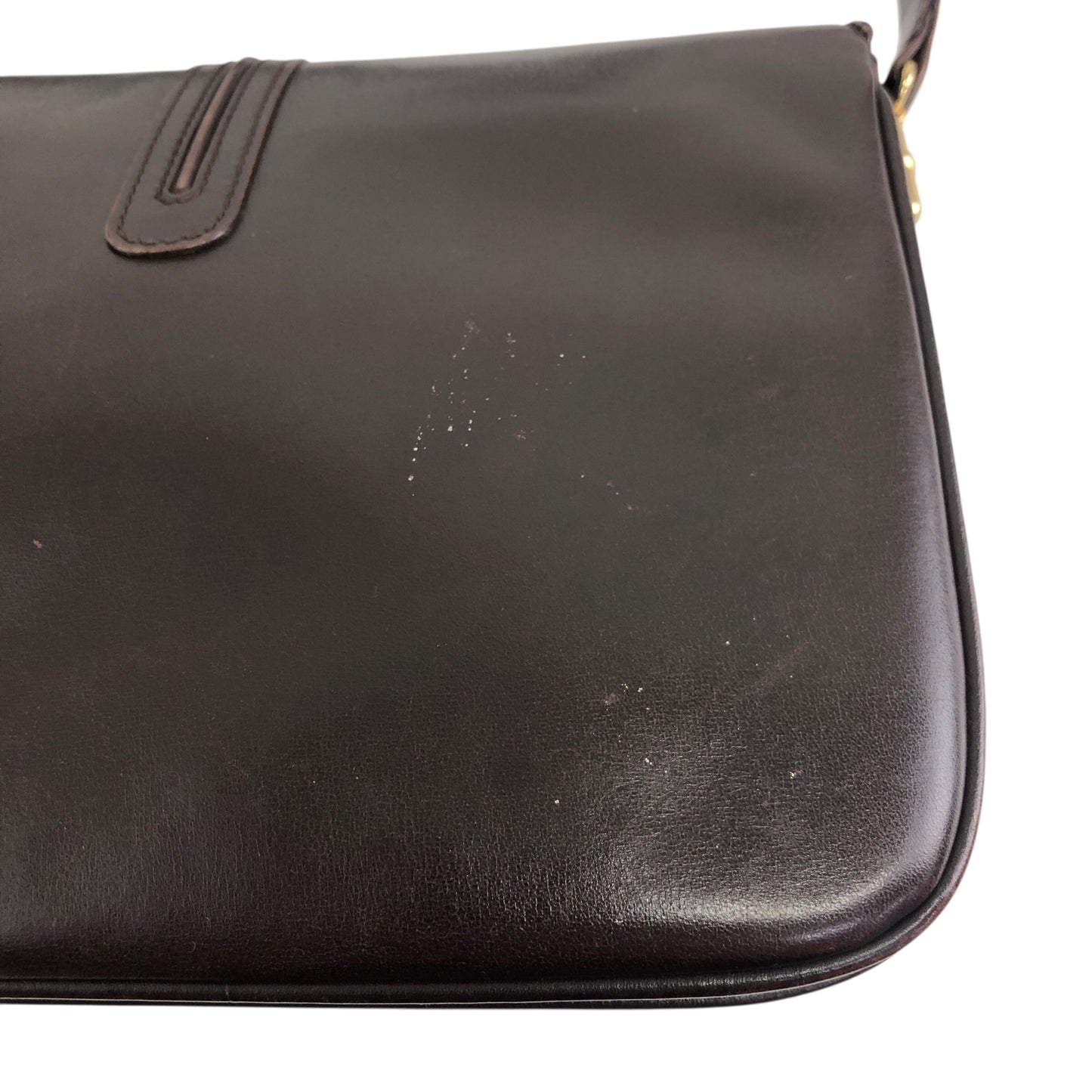 CELINE Logo Shoulder bag Brown Vintage wj4pws
