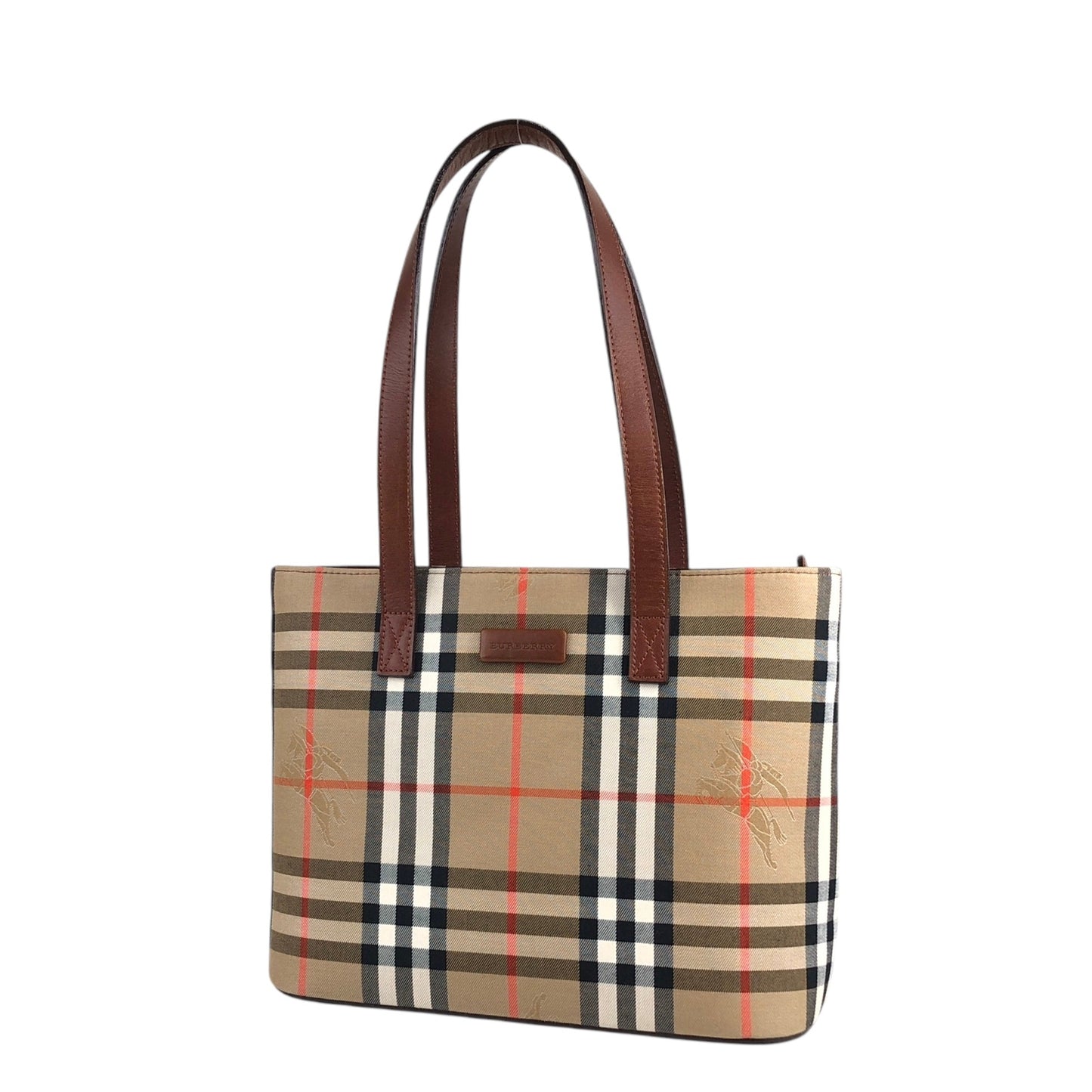 BURBERRY Nova 格紋手提包米色復古 bc7gmg