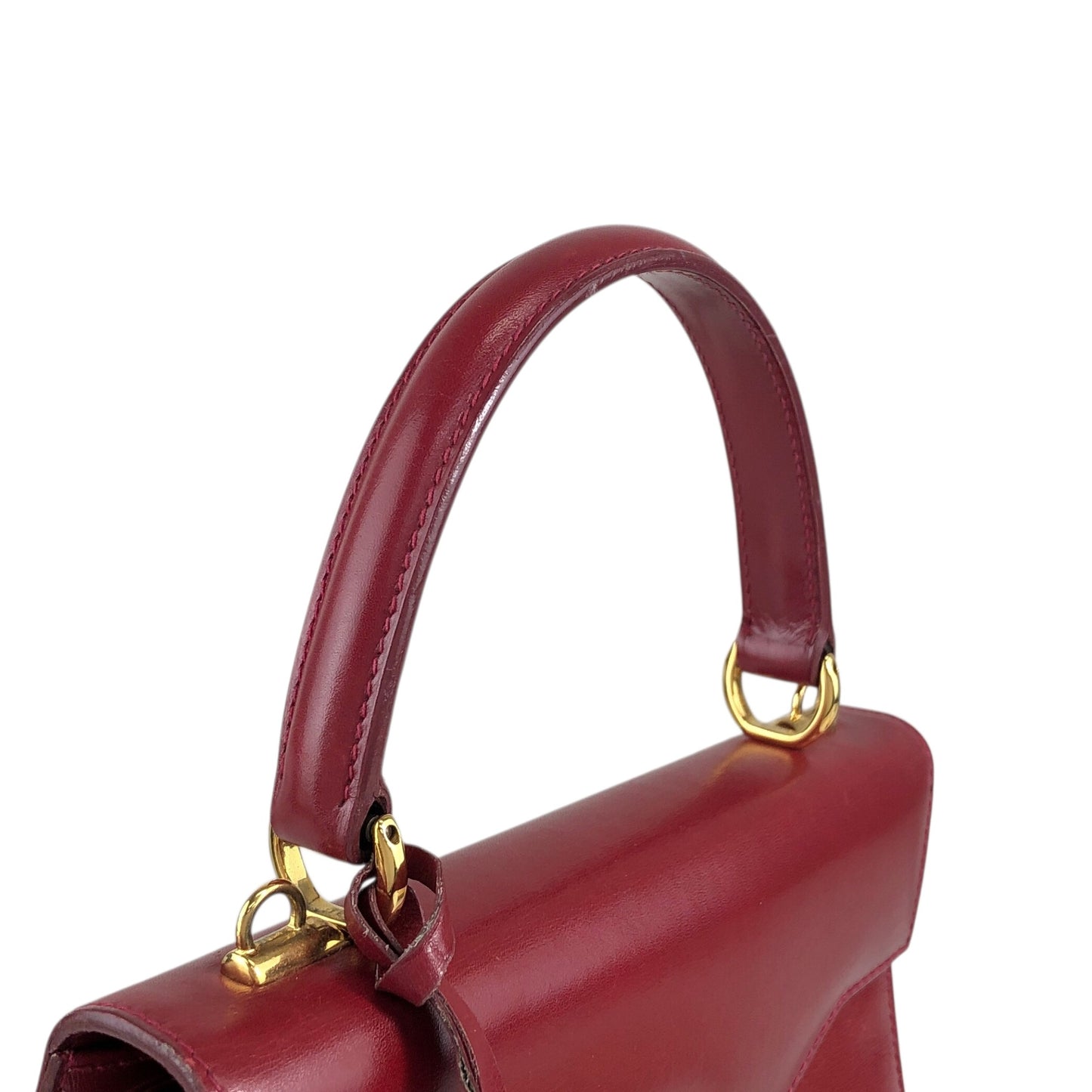 GUCCI Two-way Handbag Shoulder bag Red Vintage stnb53