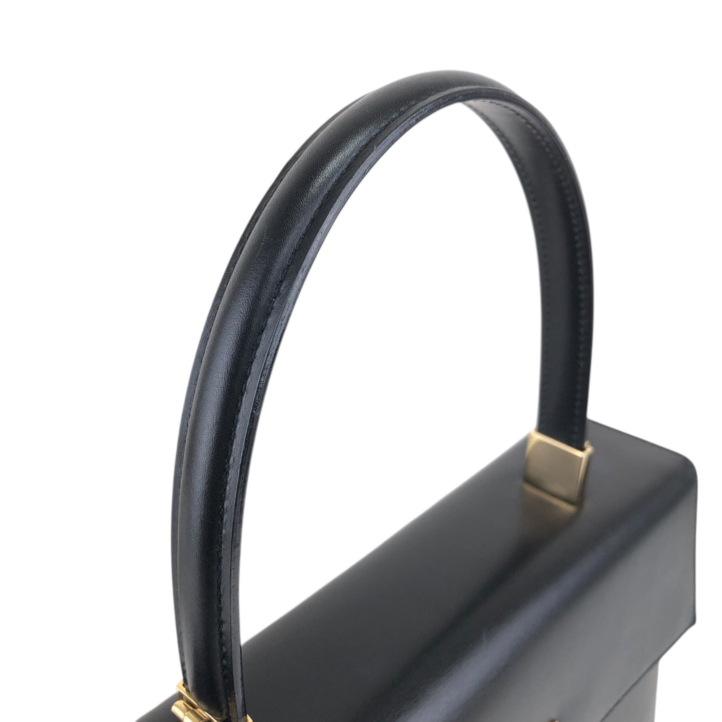 Salvatore Ferragamo Gancini Two-way Handbag Shoulder bag Black Vintage dudz6b