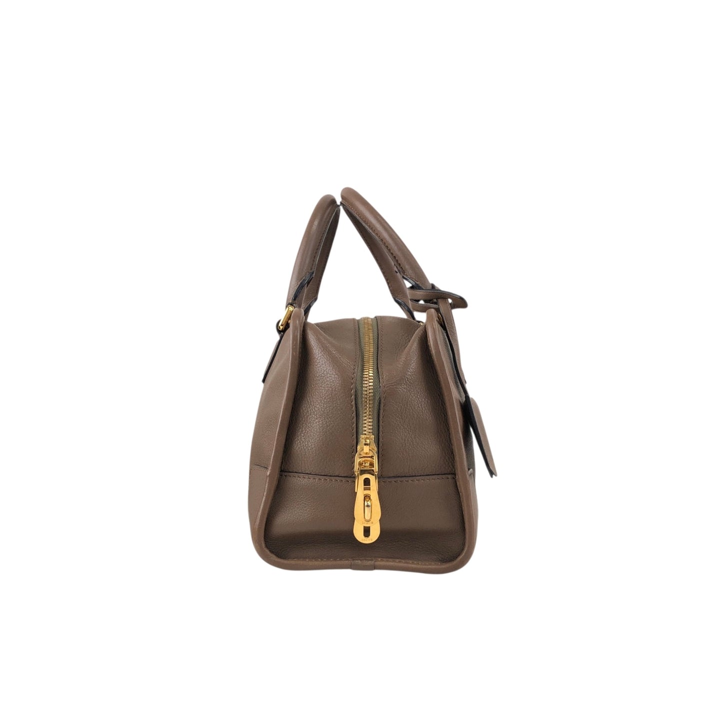 LOEWE Amazona28 Anagram Small Boston bag Handbag Beige Vintage euhpr8