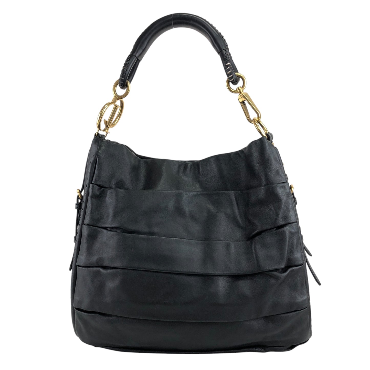 Christian Dior CD Logo Motif Shoulder bag Black Vintage vvdiyc