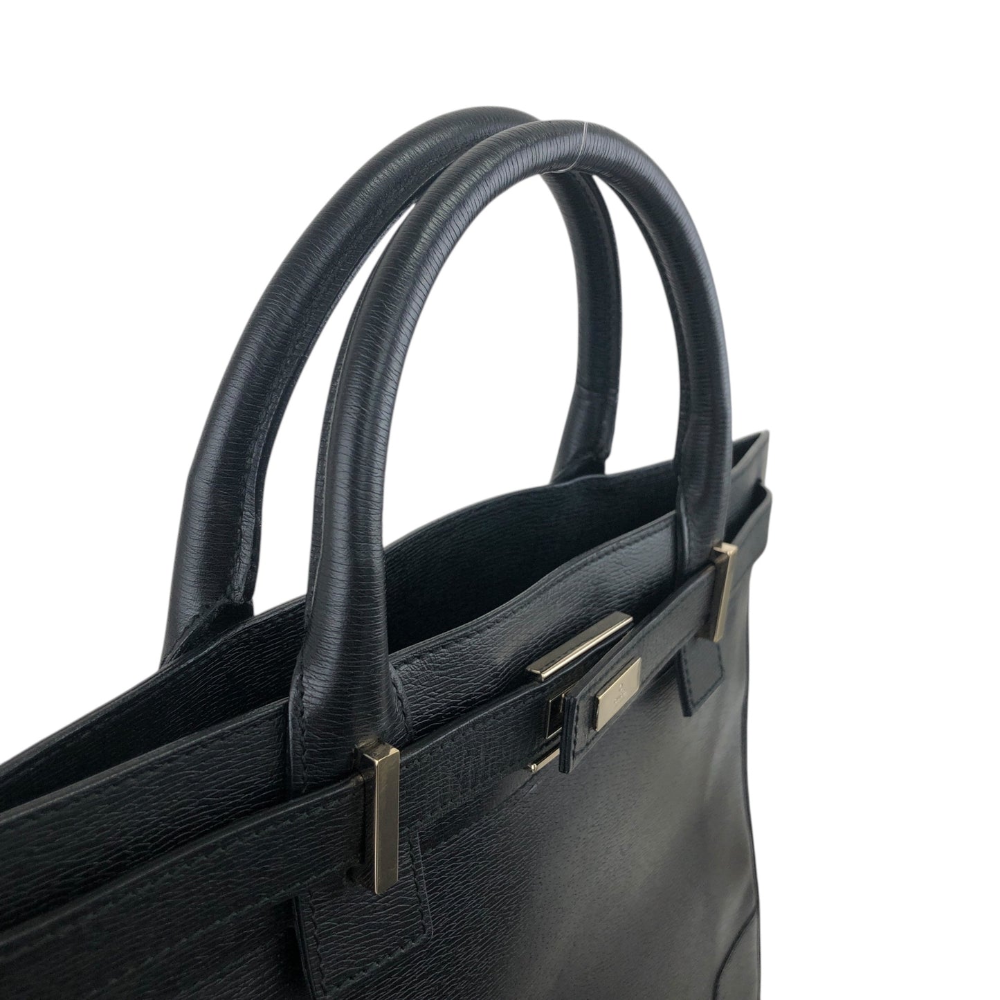 GUCCI Logo Handbag Black Vintage wmdsba