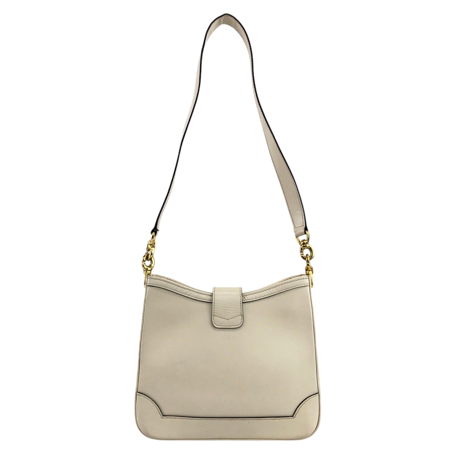 CELINE Gancini Shoulder bag Beige Vintage xc33k4