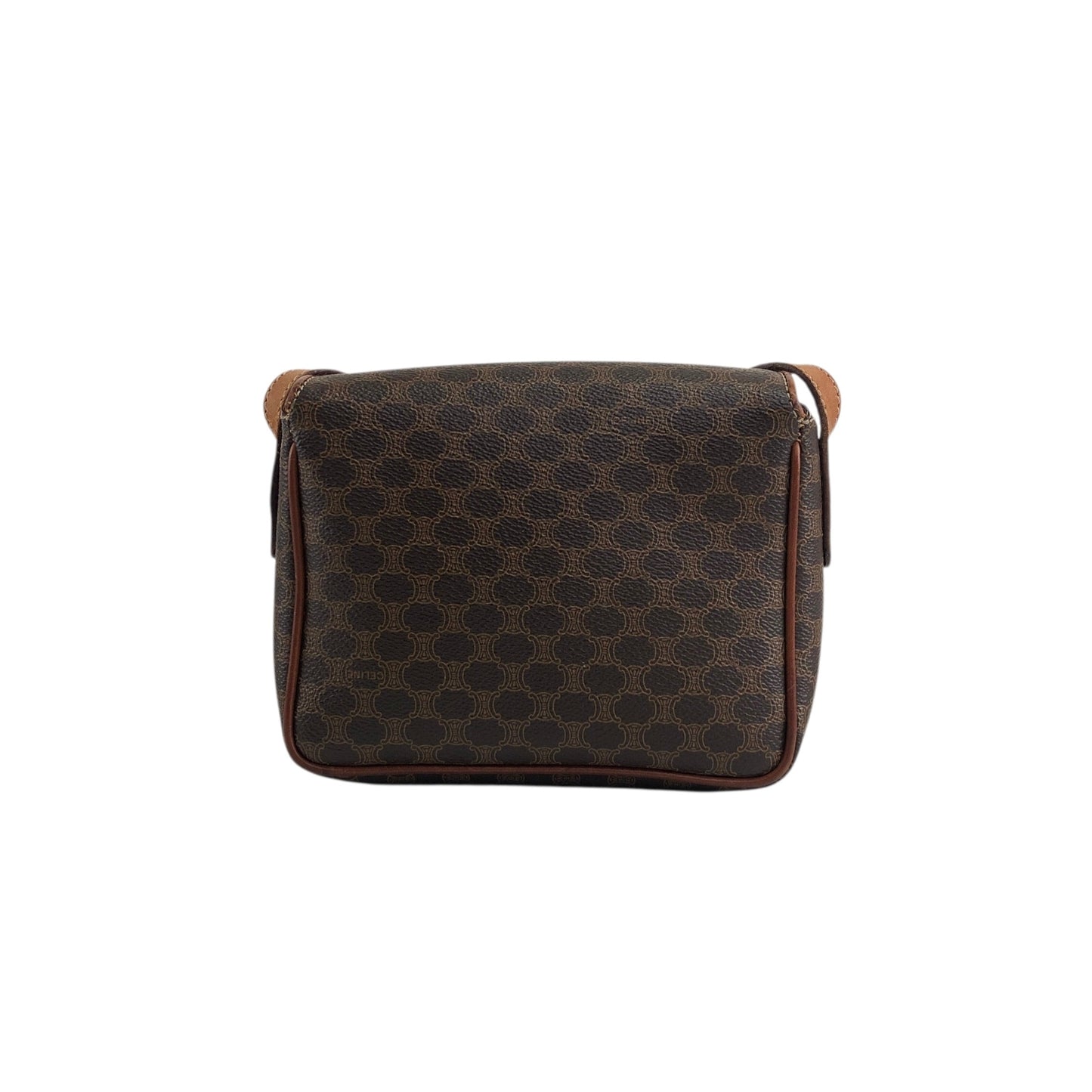 CELINE Macadam Blason Shoulder bag Brown Vintage 2d8taf