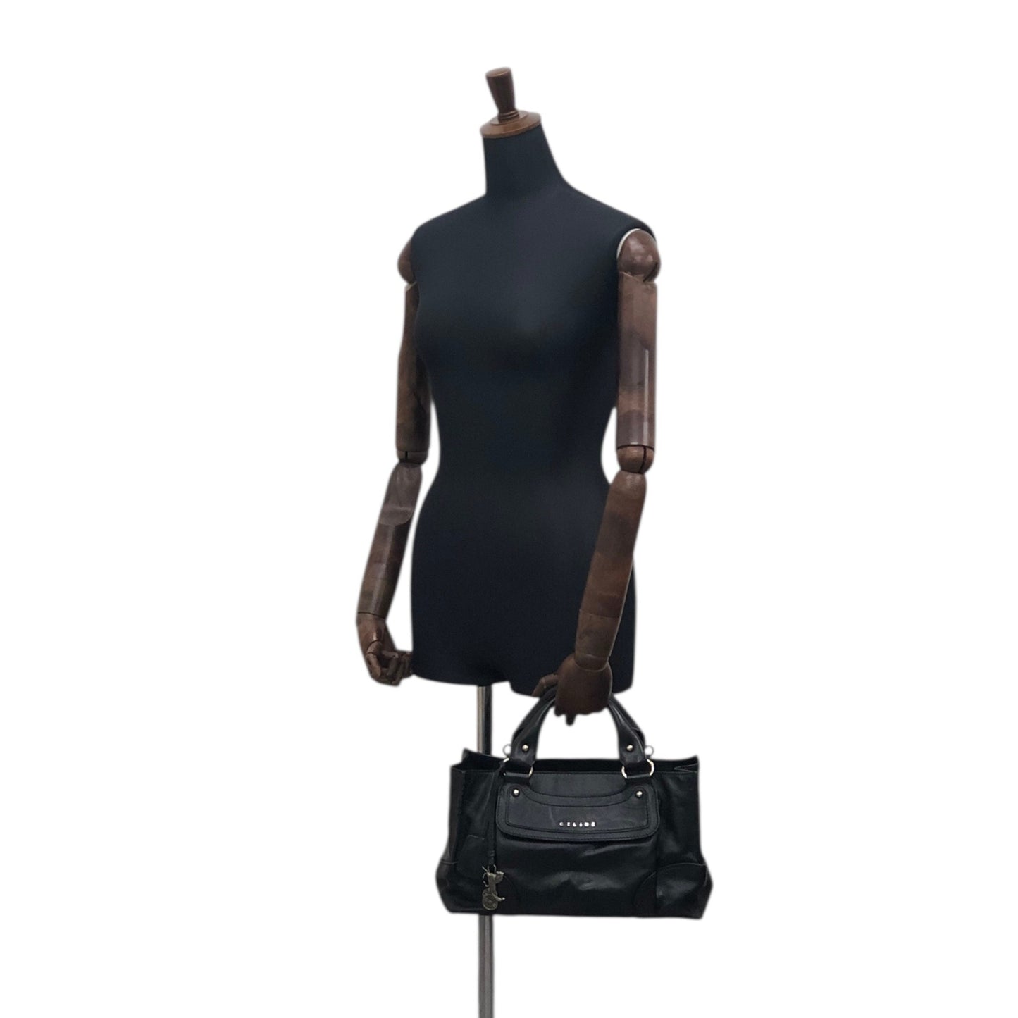CELINE Horse Carriage Handbag Black Vintage ecwu4y