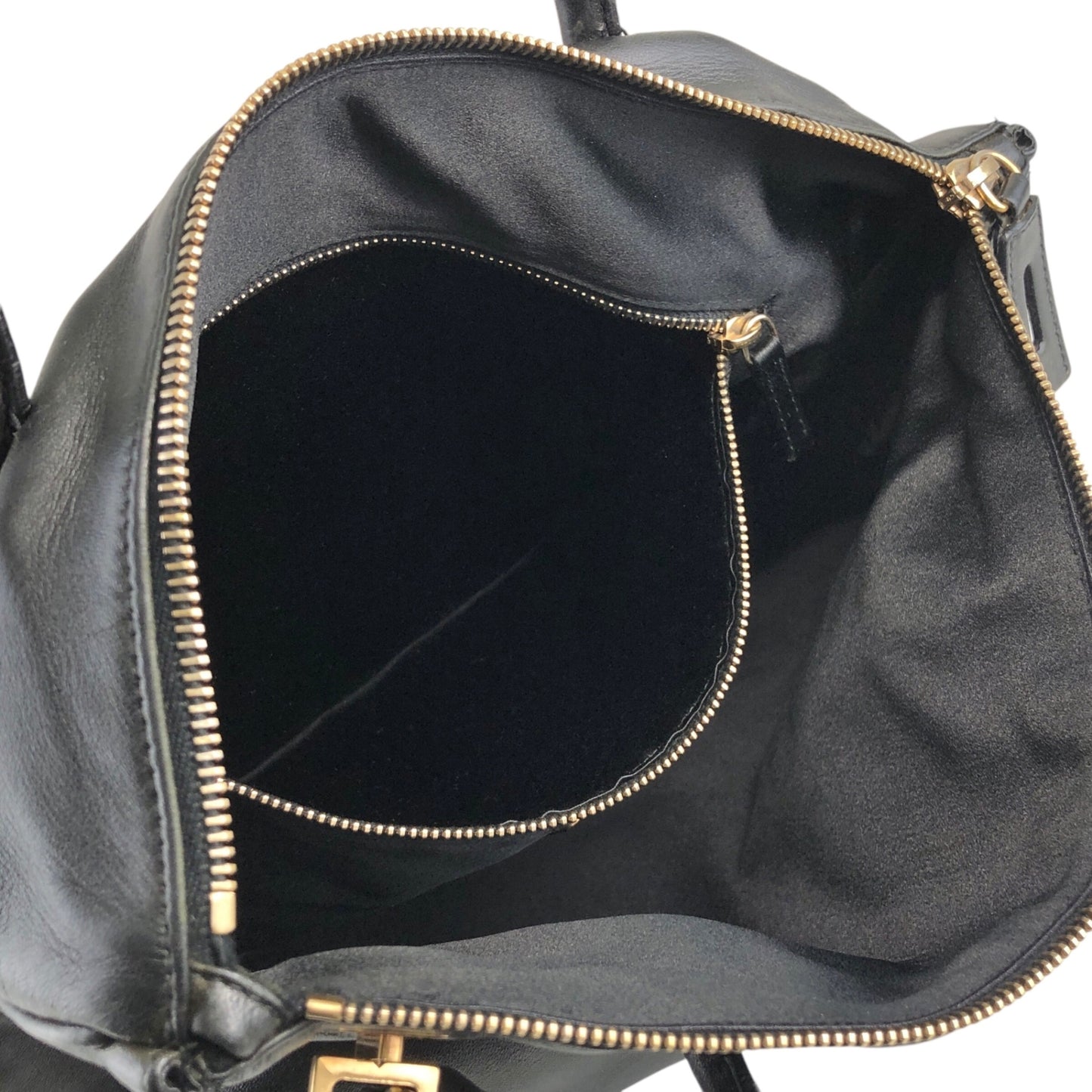 PRADA Logo Embossed Totebag Black Vintage r7ii2c