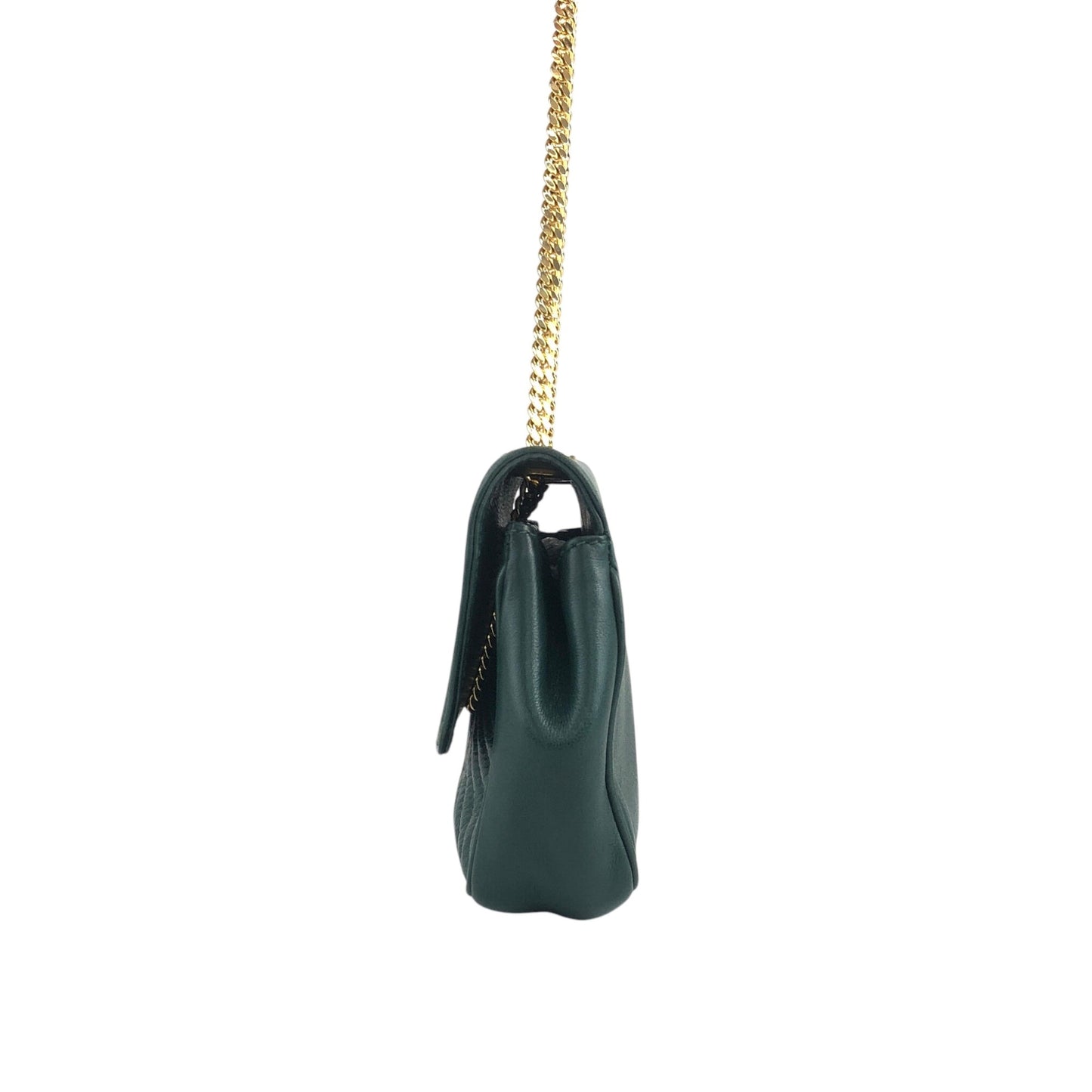 CELINE Triomphe Chain Shoulder bag Green Vintage tbw8uj