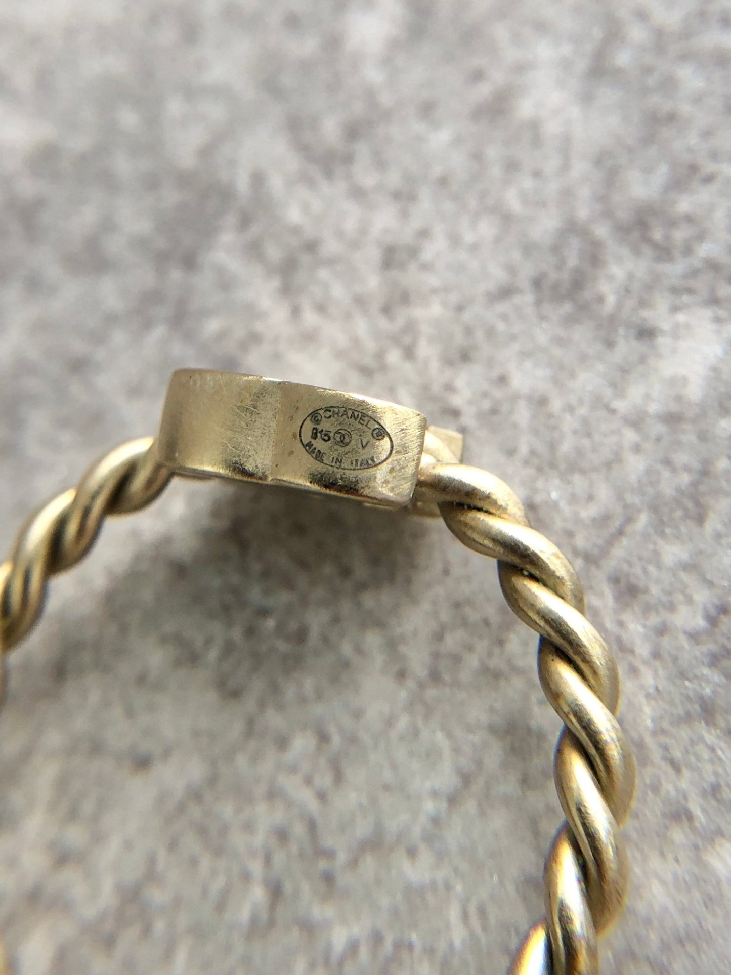 CHANEL Coco Mark Ring Gold Vintage vphhjs