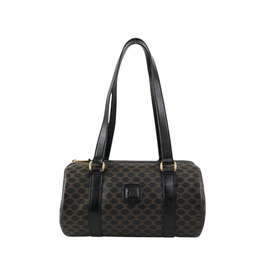 CELINE Macadam Blason Handbag Black Vintage yagsxr