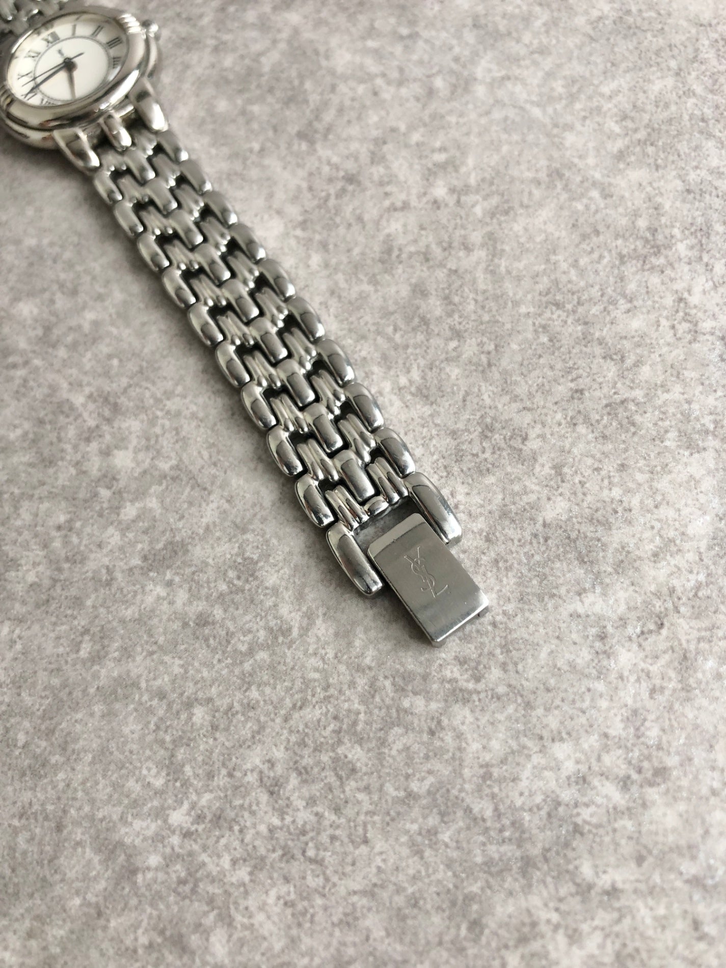 Yves Saint Laurent Quartz Watch Silver 5431-F45979 Vintage 7g55m6