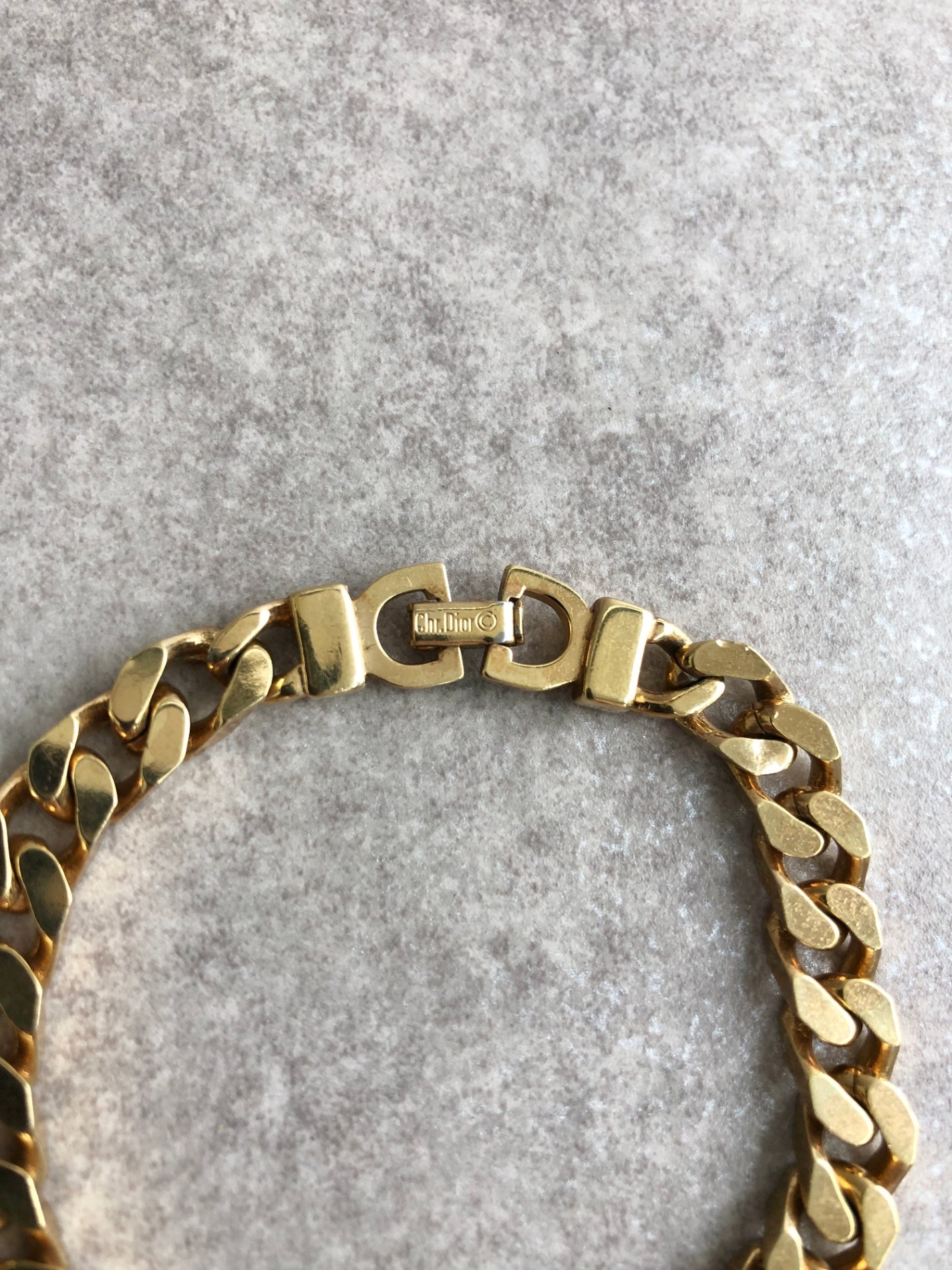 Christian Dior Logo Bracelet Gold Vintage piazzv