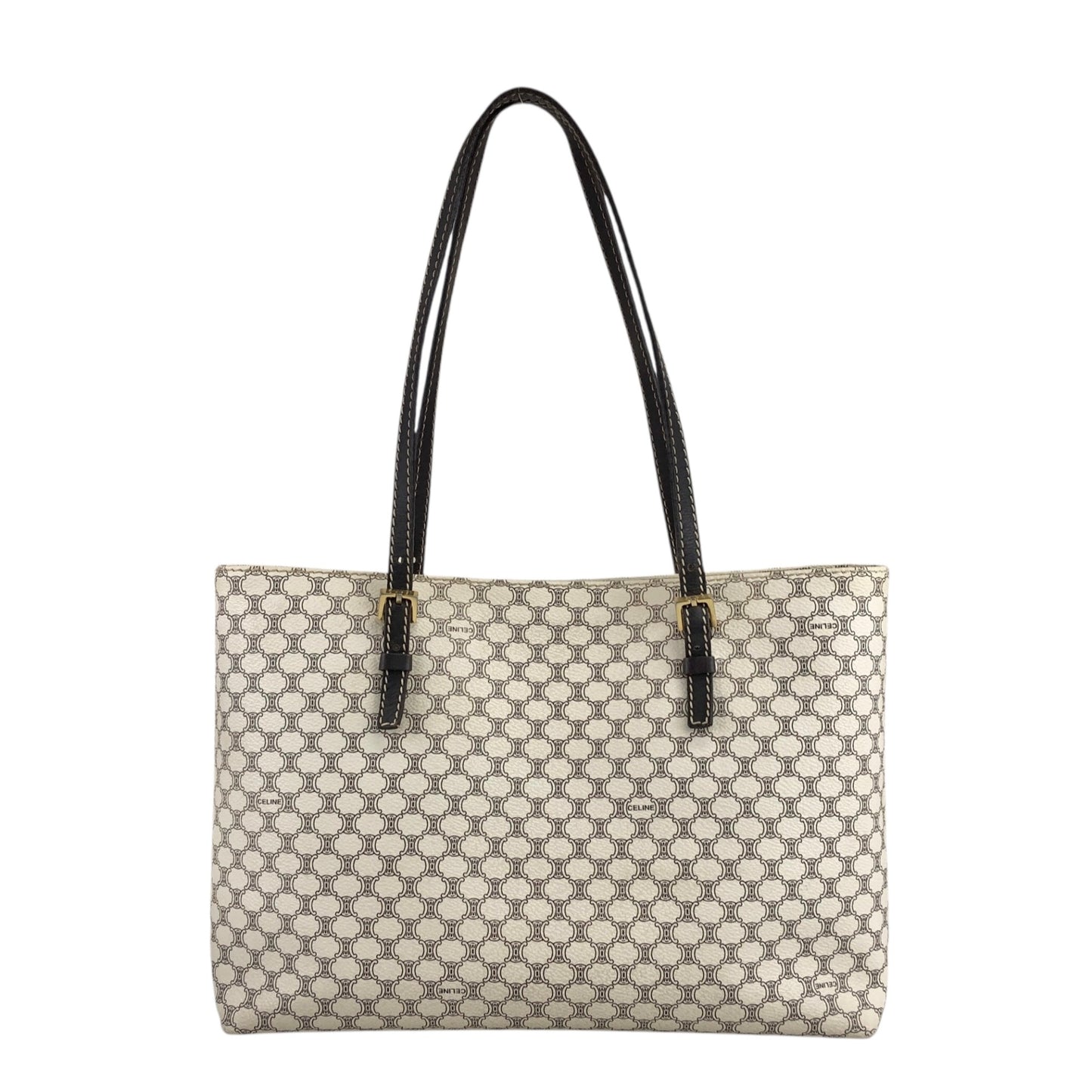 CELINE Macadam Totebag White Vintage 24apda