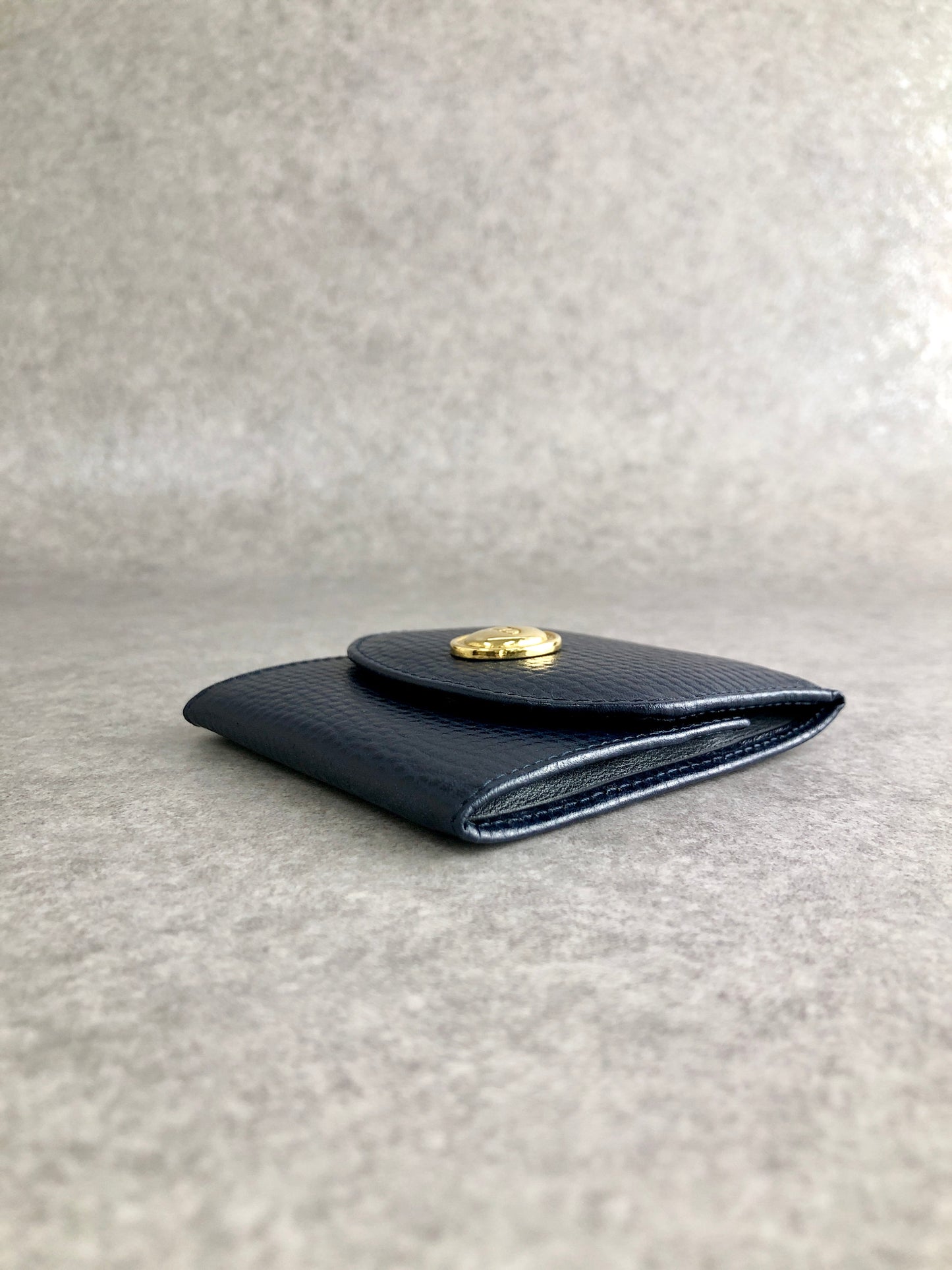 Christian Dior CD 標誌零錢包 海軍藍 復古 cai3si