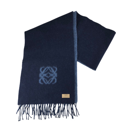 LOEWE Anagram Scarf Navy Vintage 5yjnmz