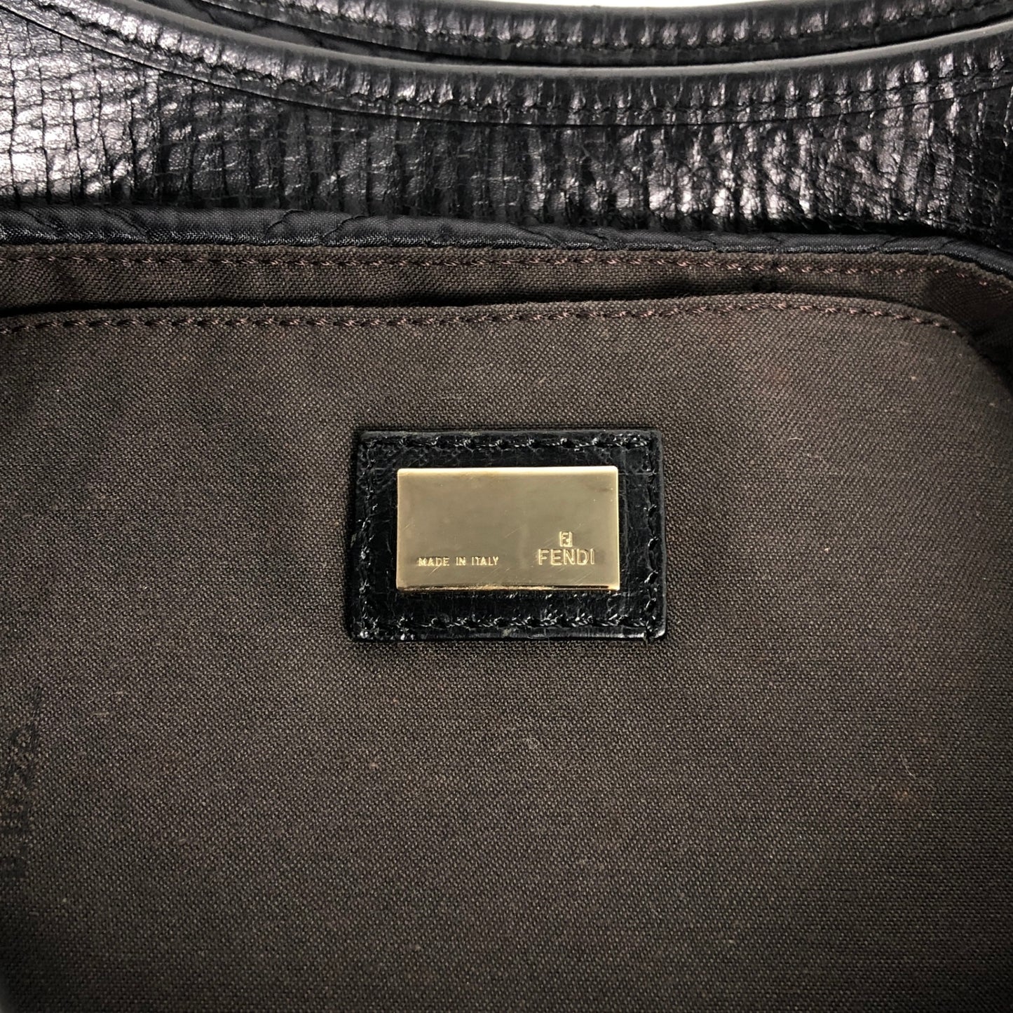 FENDI Logo Totebag Black Vintage nrjvhv