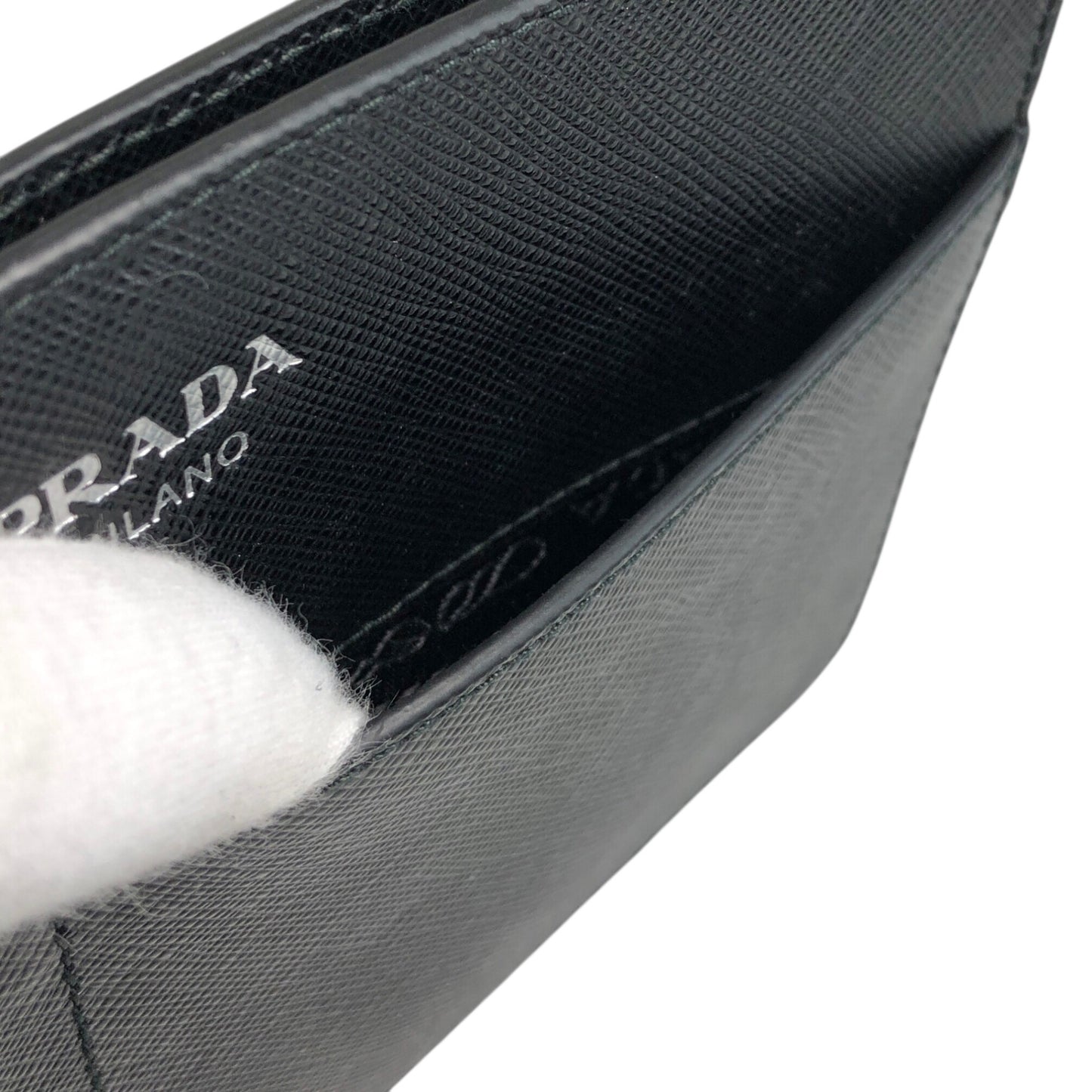PRADA Logo Small Shoulder bag Black Vintage j8w3eu