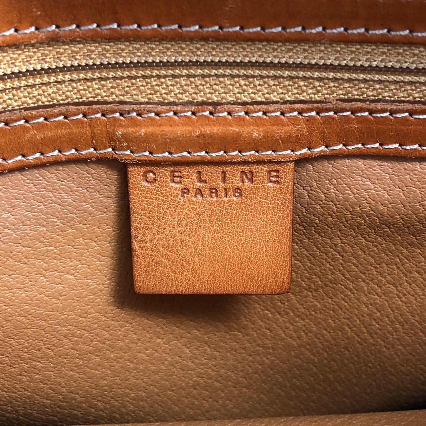 CELINE Macadam Blason Shoulder bag Brown Vintage w3e78d