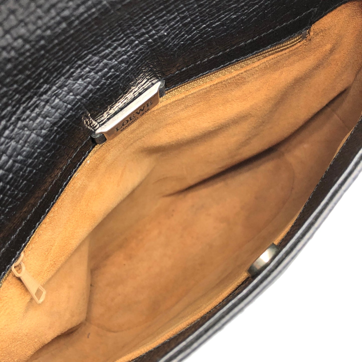LOEWE Logo Shoulder bag Black Vintage 8bpxps