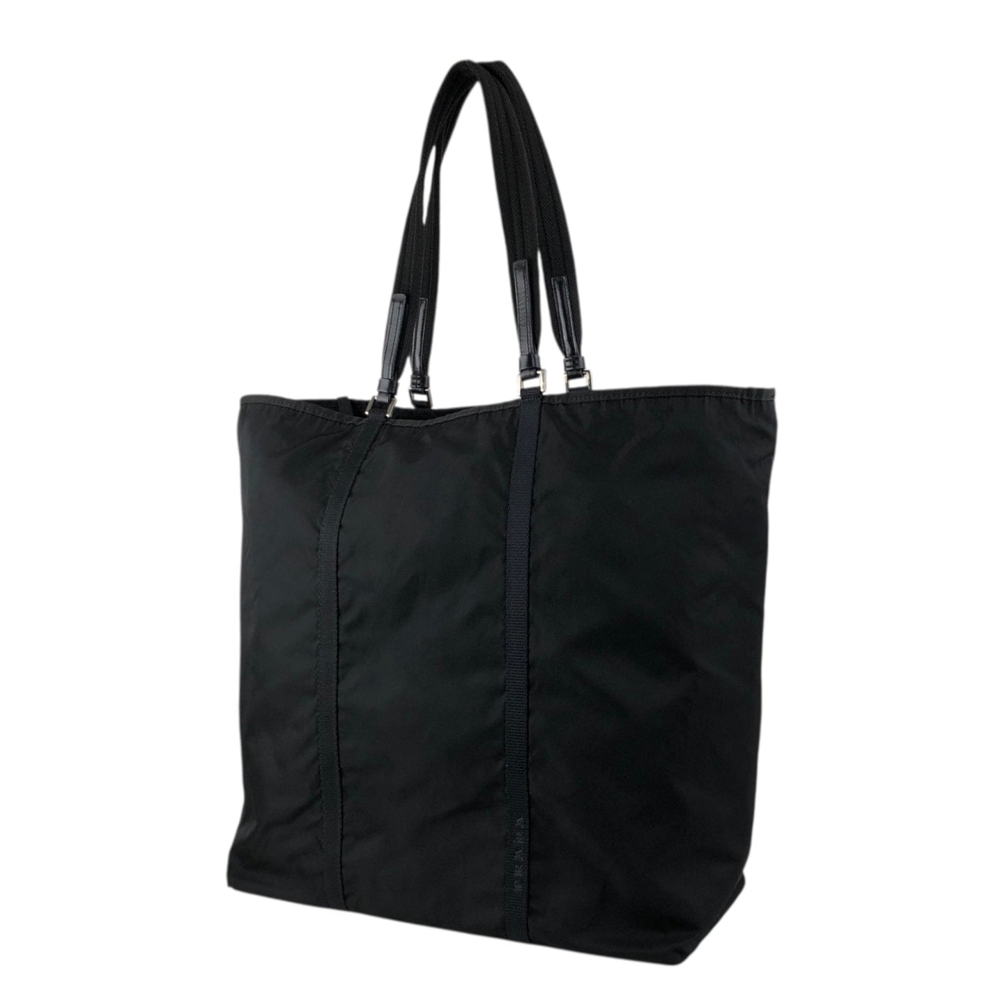 PRADA Tessuto Triangle Logo Totebag Black Vintage ehdcz6