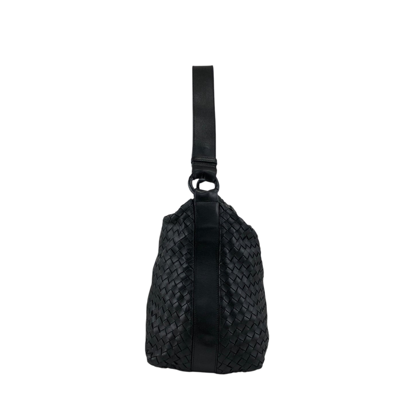 Bottega Veneta Intrecciato Shoulder bag Black Vintage w3k2a2