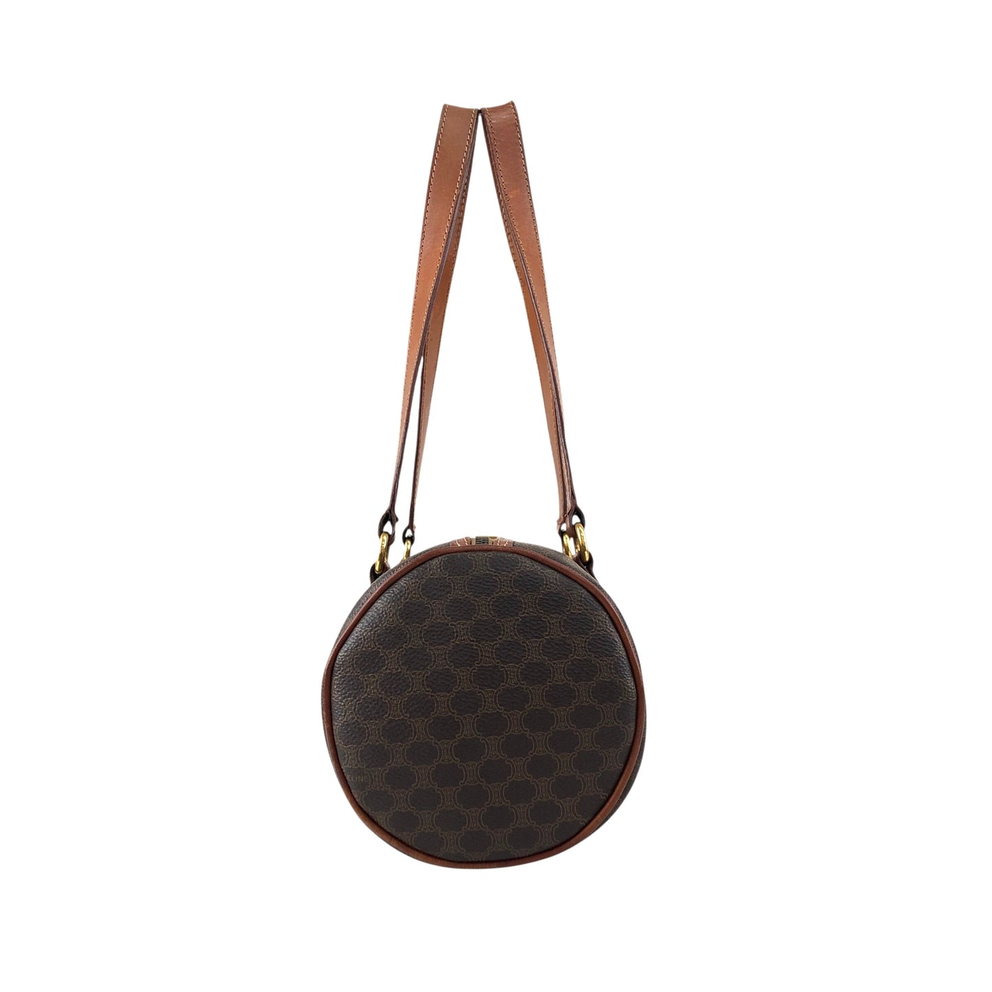 CELINE Macadam Blason Handbag Brown Vintage yfx88s