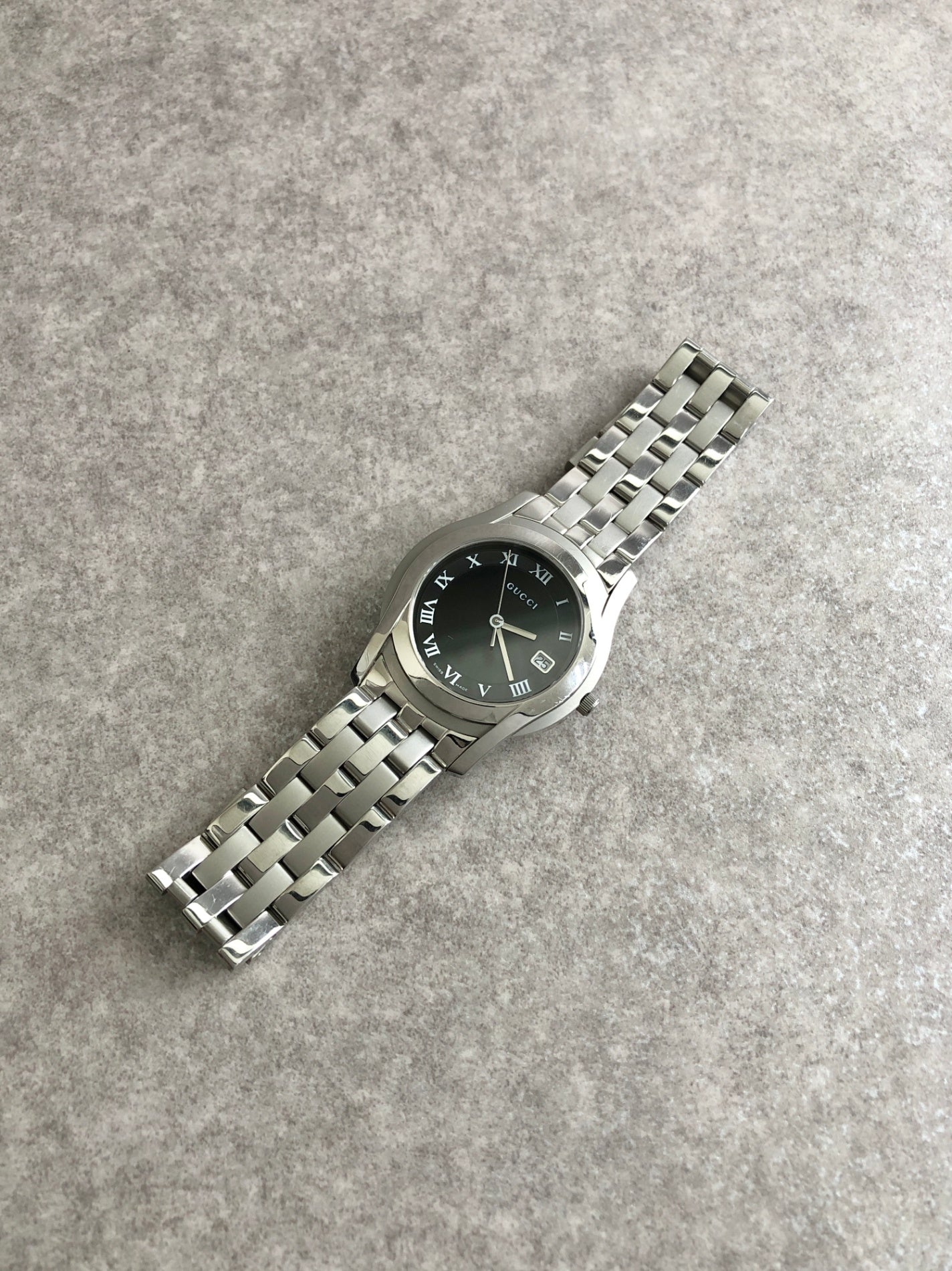 GUCCI Watch Silver 5500M Vintage 23ex72