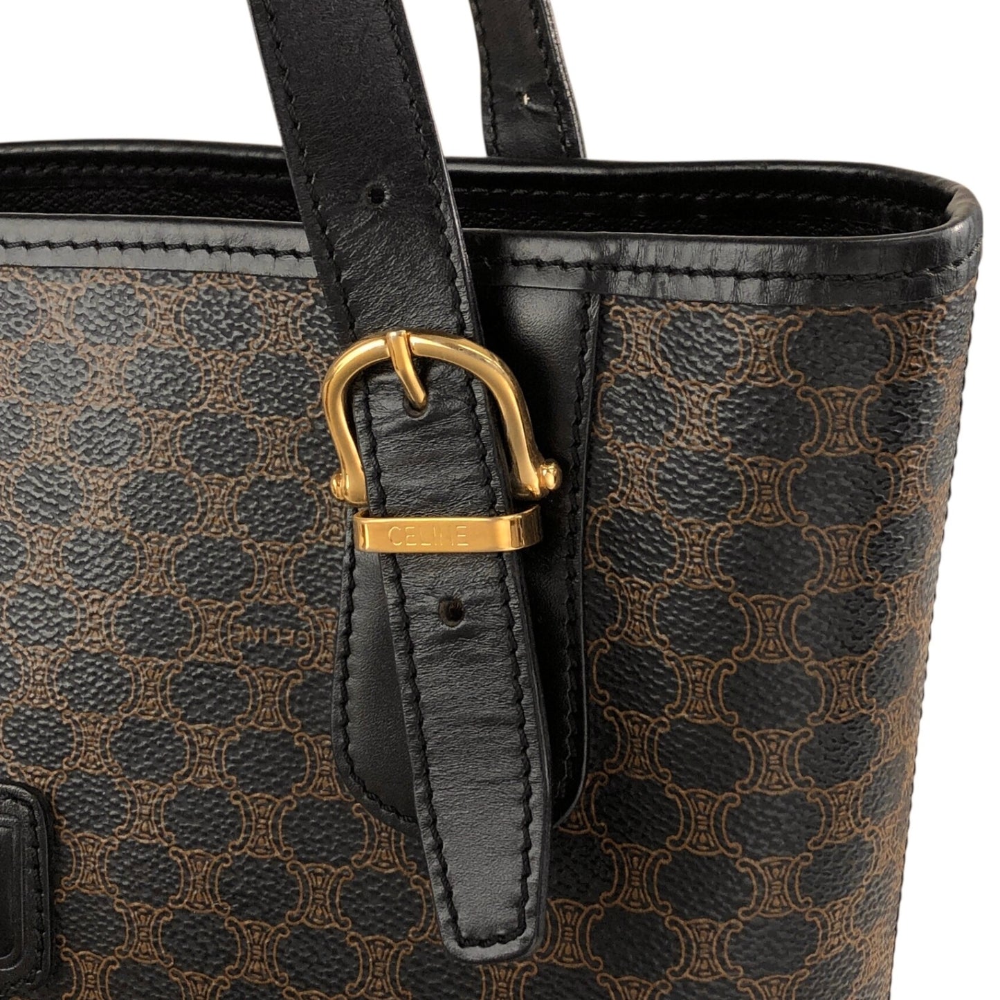 CELINE Macadam Blason Totebag Black Vintage jxzimy
