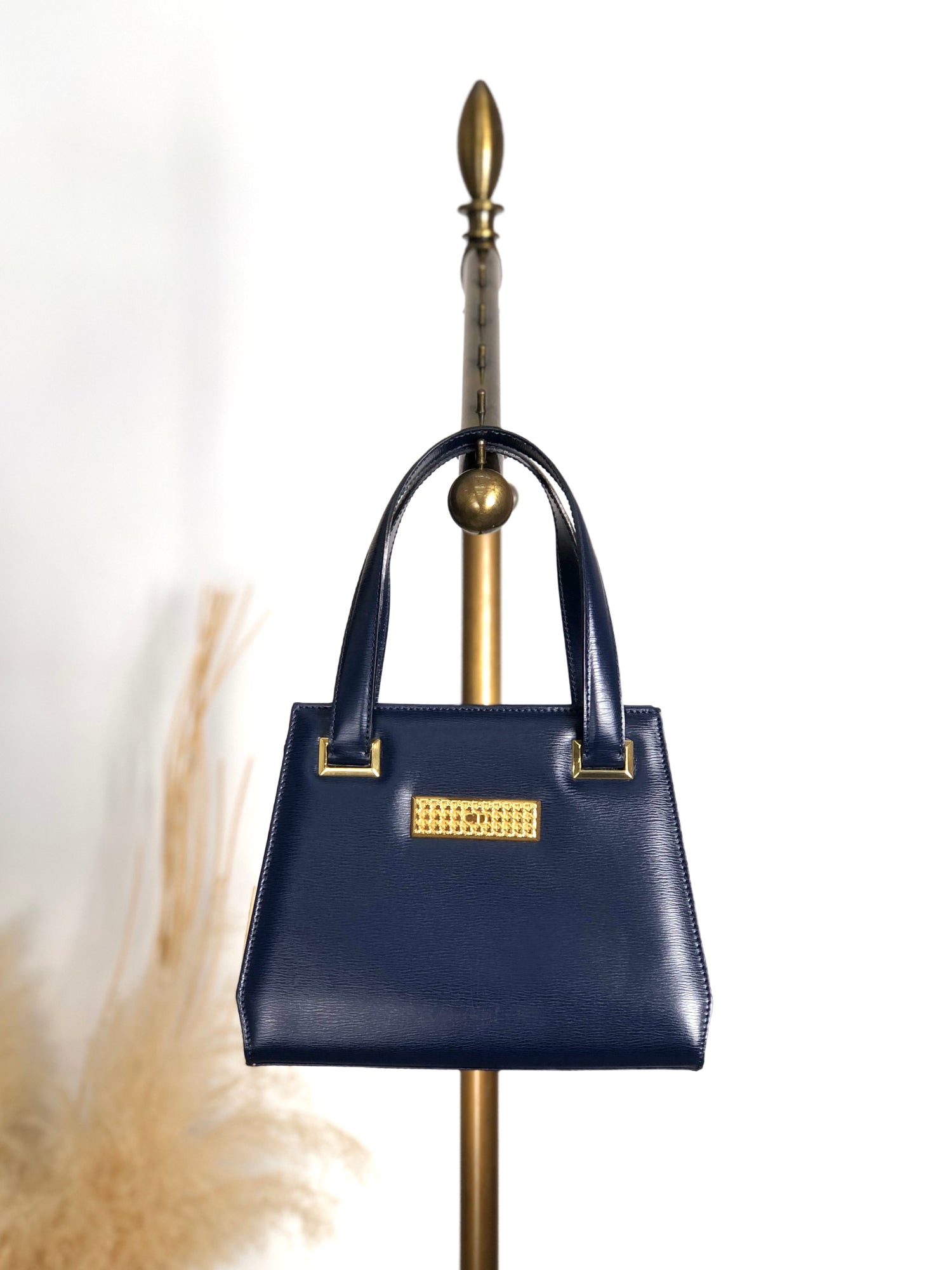 Christian Dior Logo Handbag Navy Vintage tx5uyv – VintageShop solo