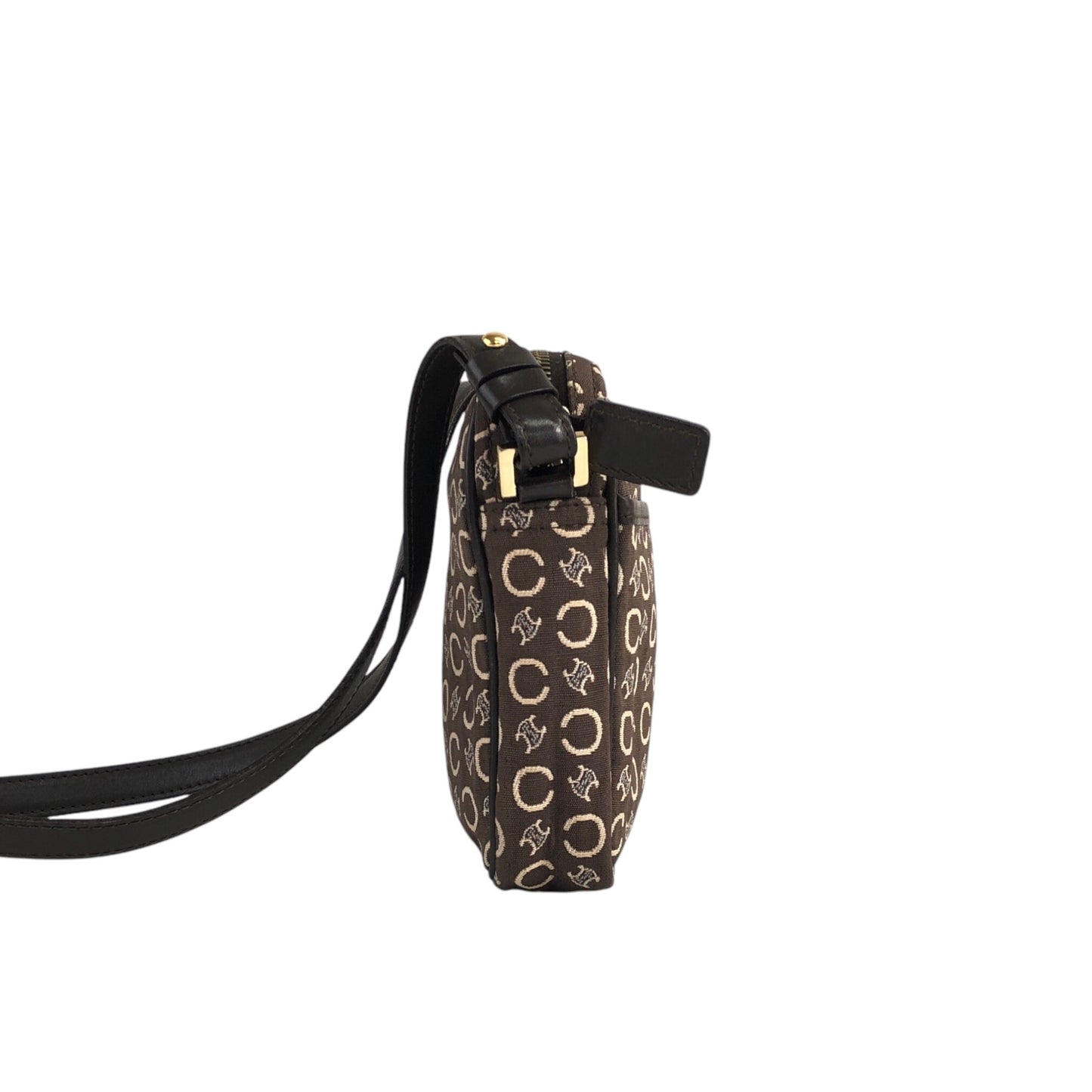CELINE C Macadam Shoulder bag Brown Vintage jb4yns