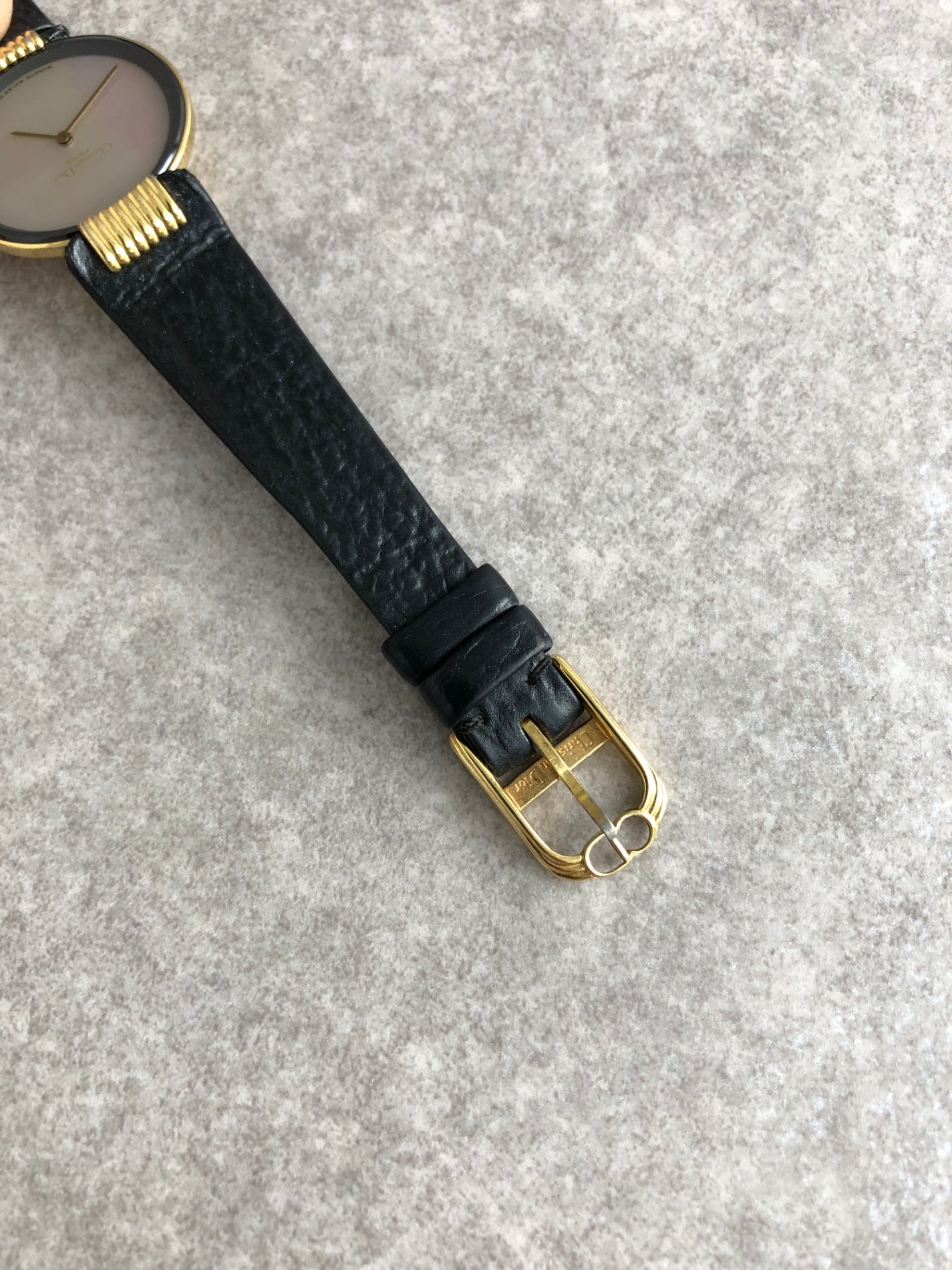 Christian Dior Quartz Watch Black Vintage ayfm3x
