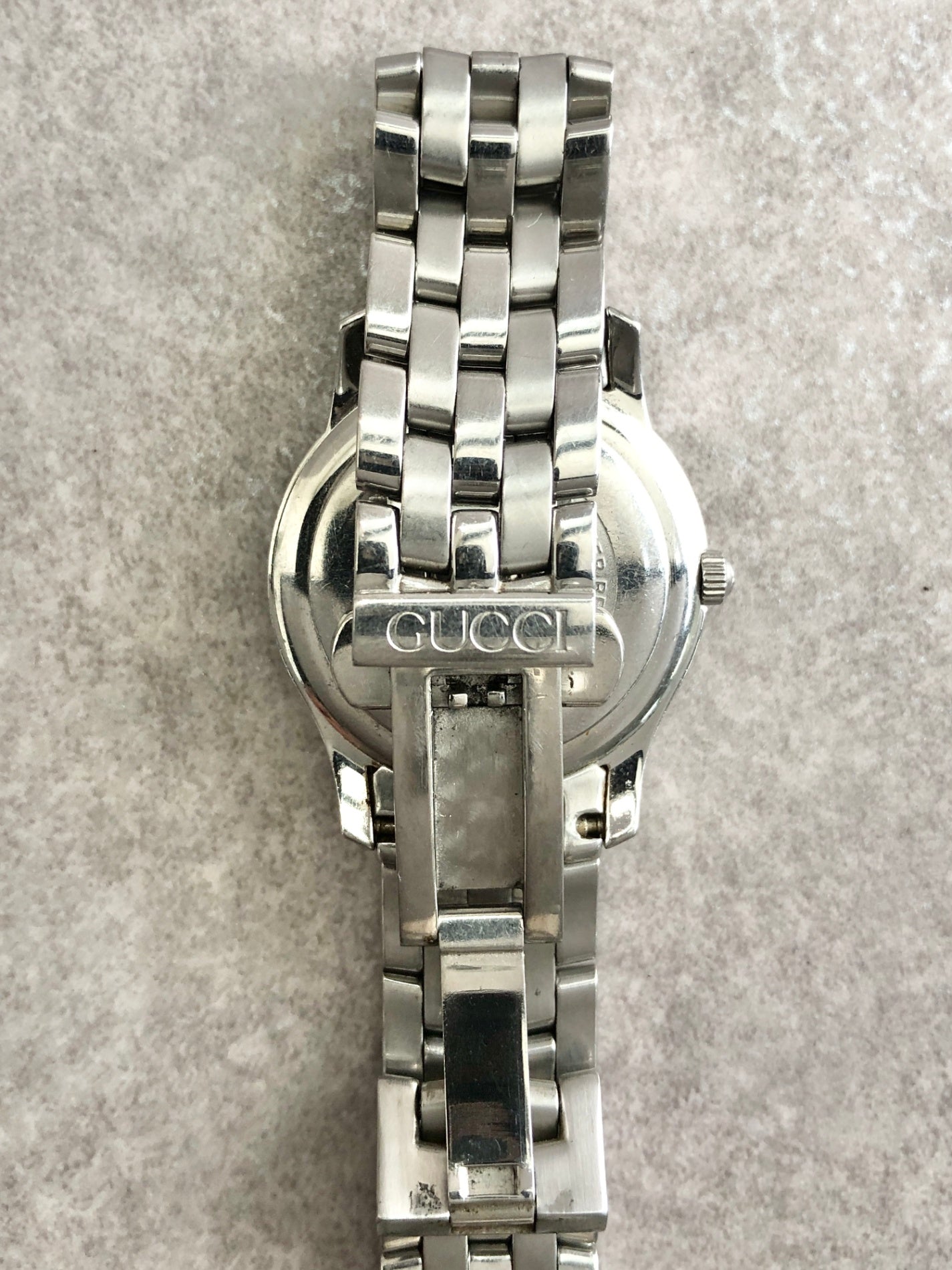 GUCCI Quartz Watch Silver 5500L Vintage 5aswfz