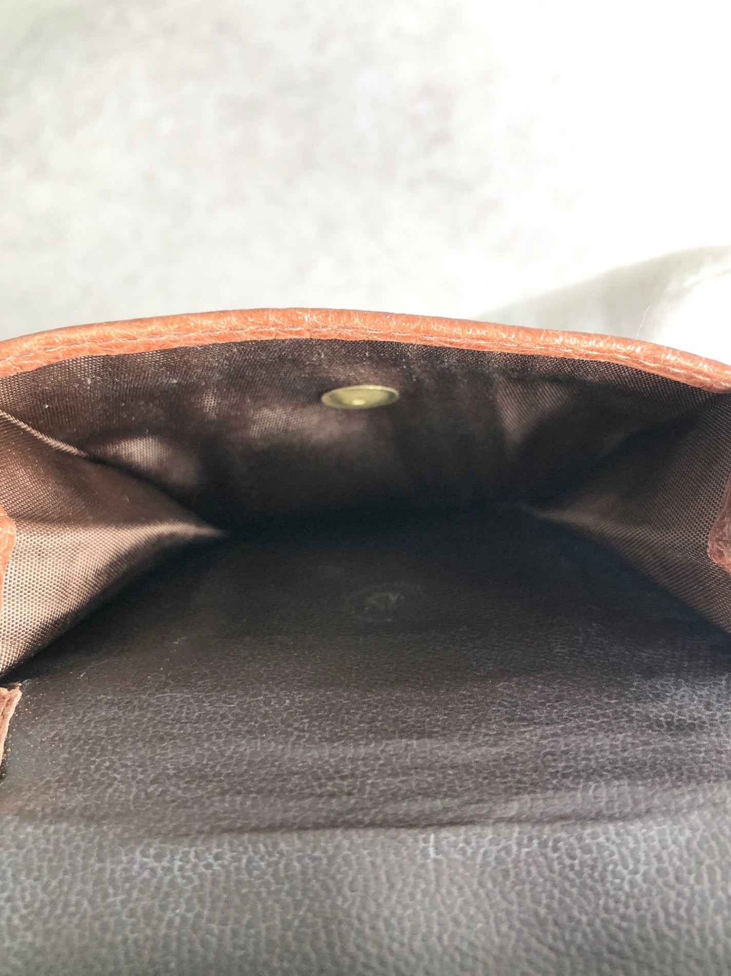CELINE Blason Folded Wallet Brown Vintage 8zbhbm