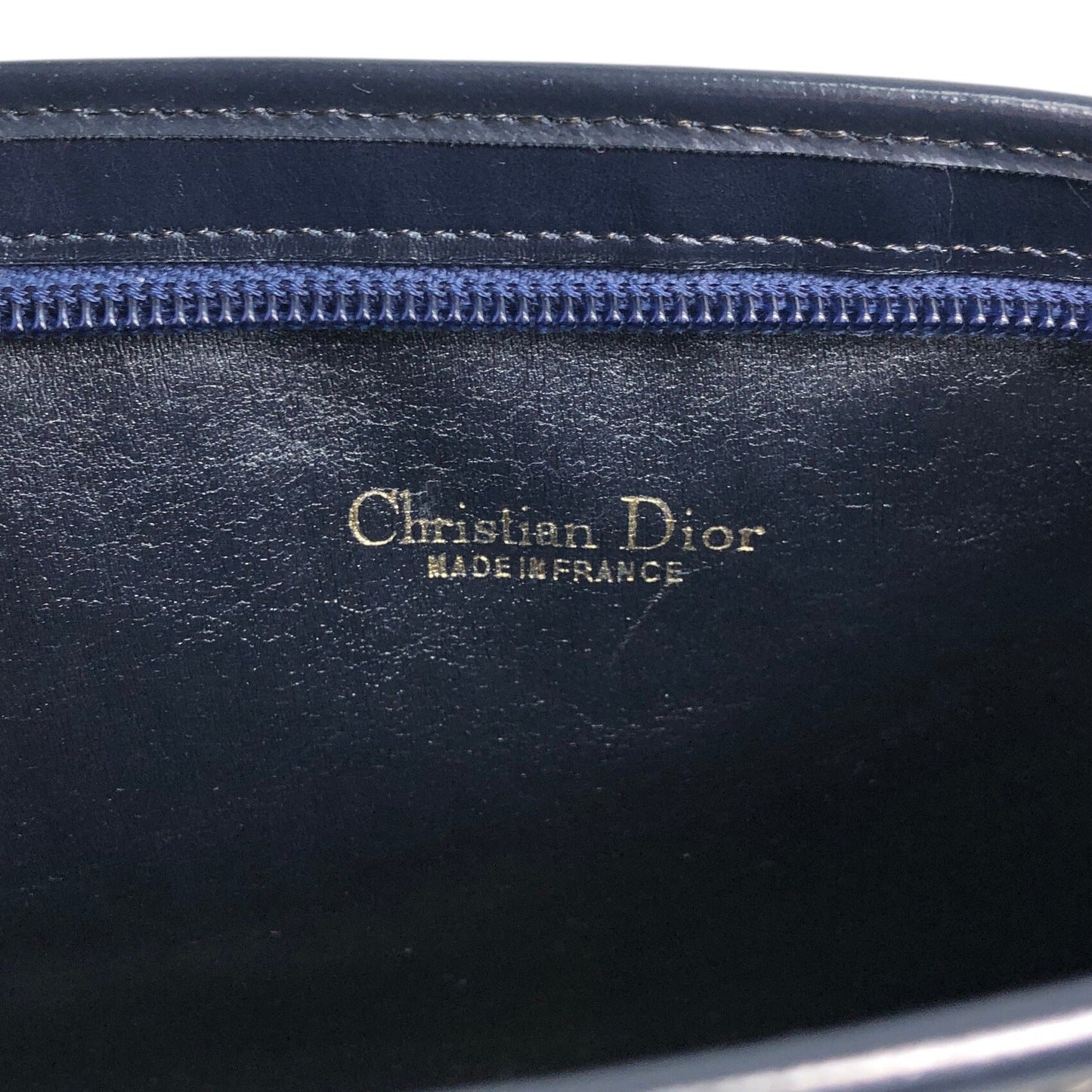 Christian Dior Trotter Shoulder bag Navy Vintage s83xi3