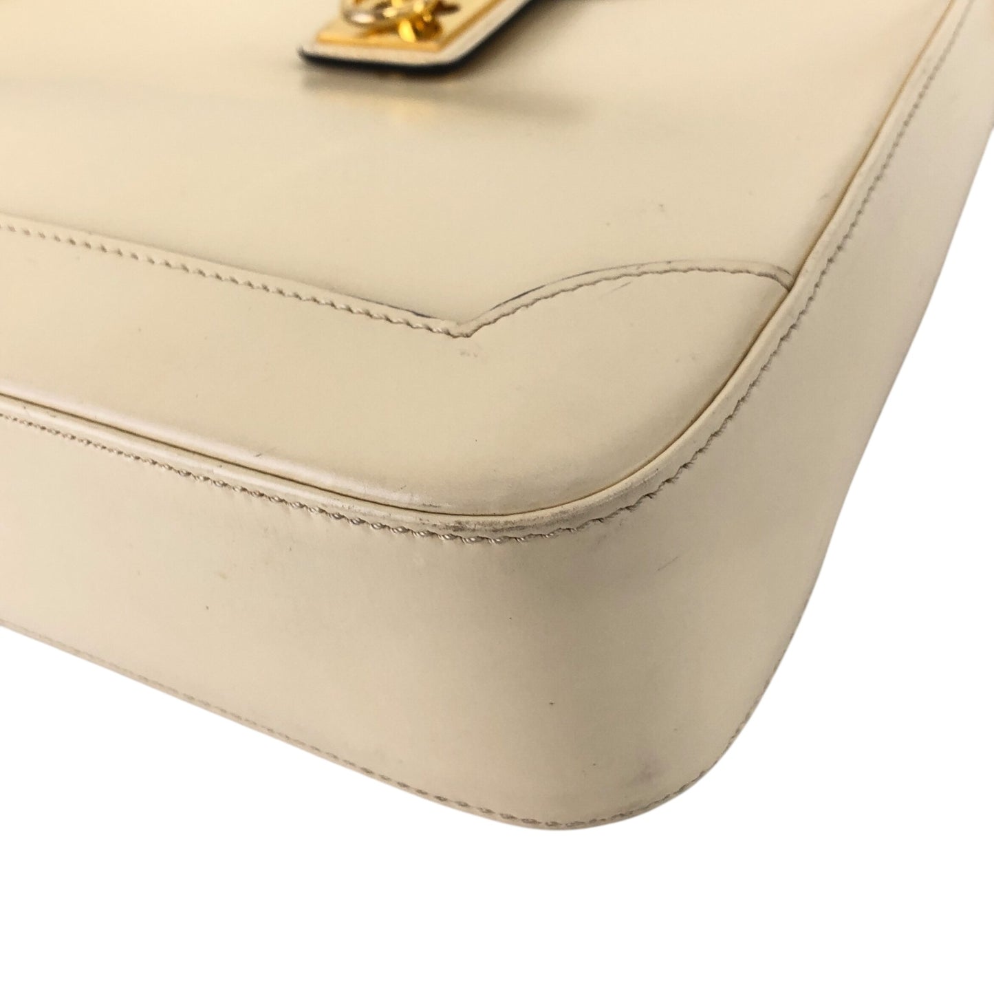 CELINE Gancini Shoulder bag Beige Vintage xc33k4