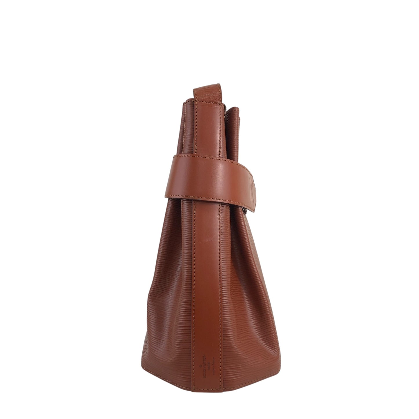 LOUIS VUITTON Epi 抽繩單肩包 棕色 復古 z4nsfh