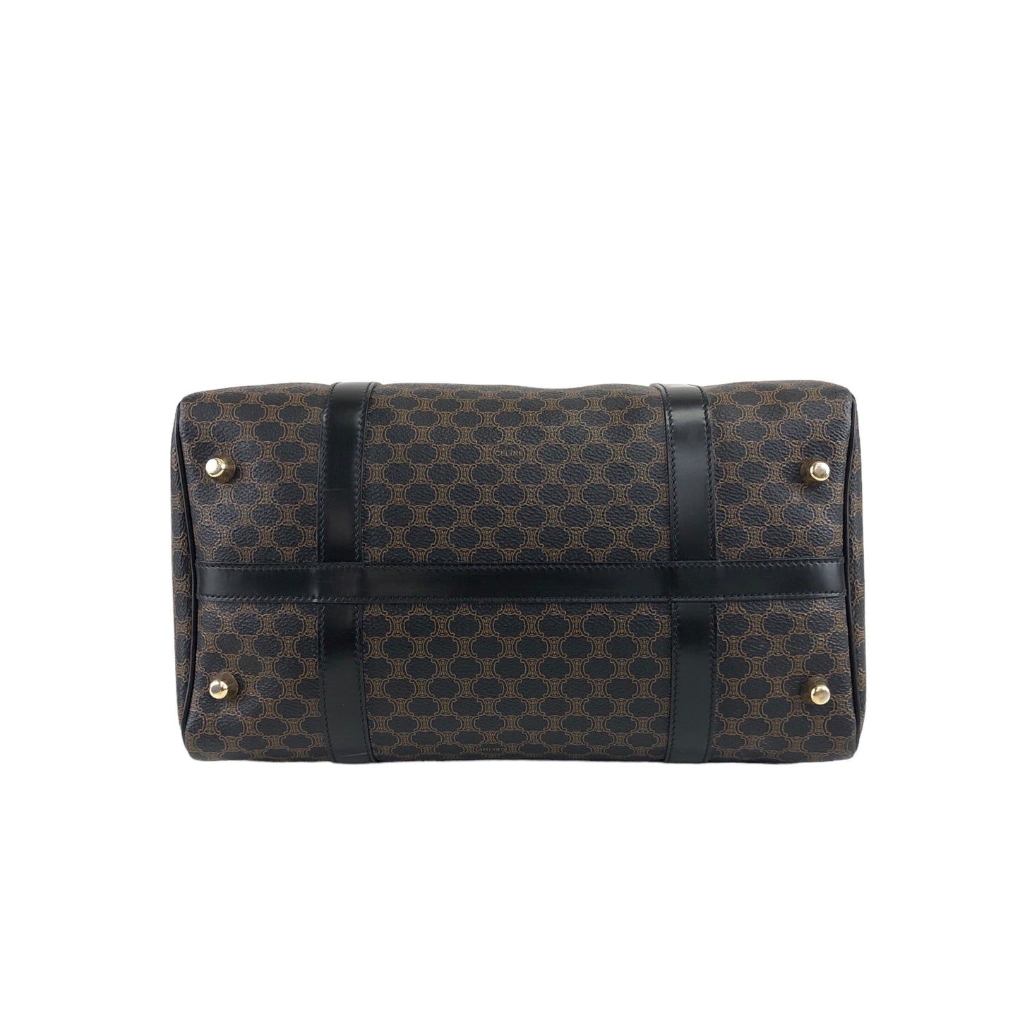 CELINE Macadam Two-way Small Boston bag Shoulder bag Black Vintage gsp5mv