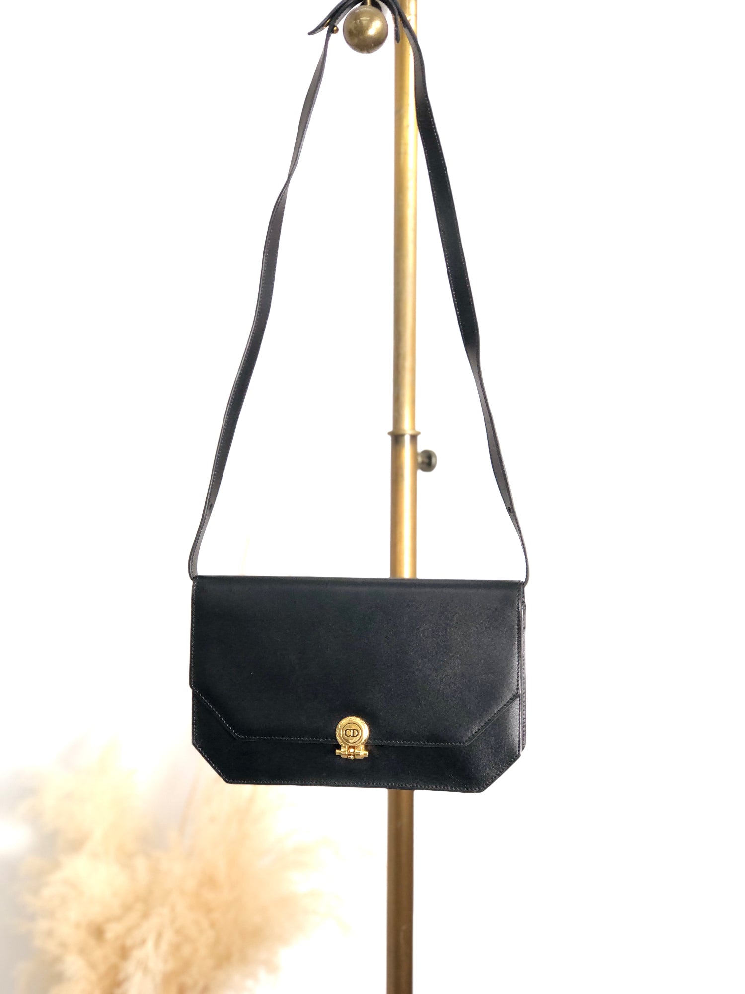 Christian Dior CD Logo Shoulder bag Black Vintage fkd5wp