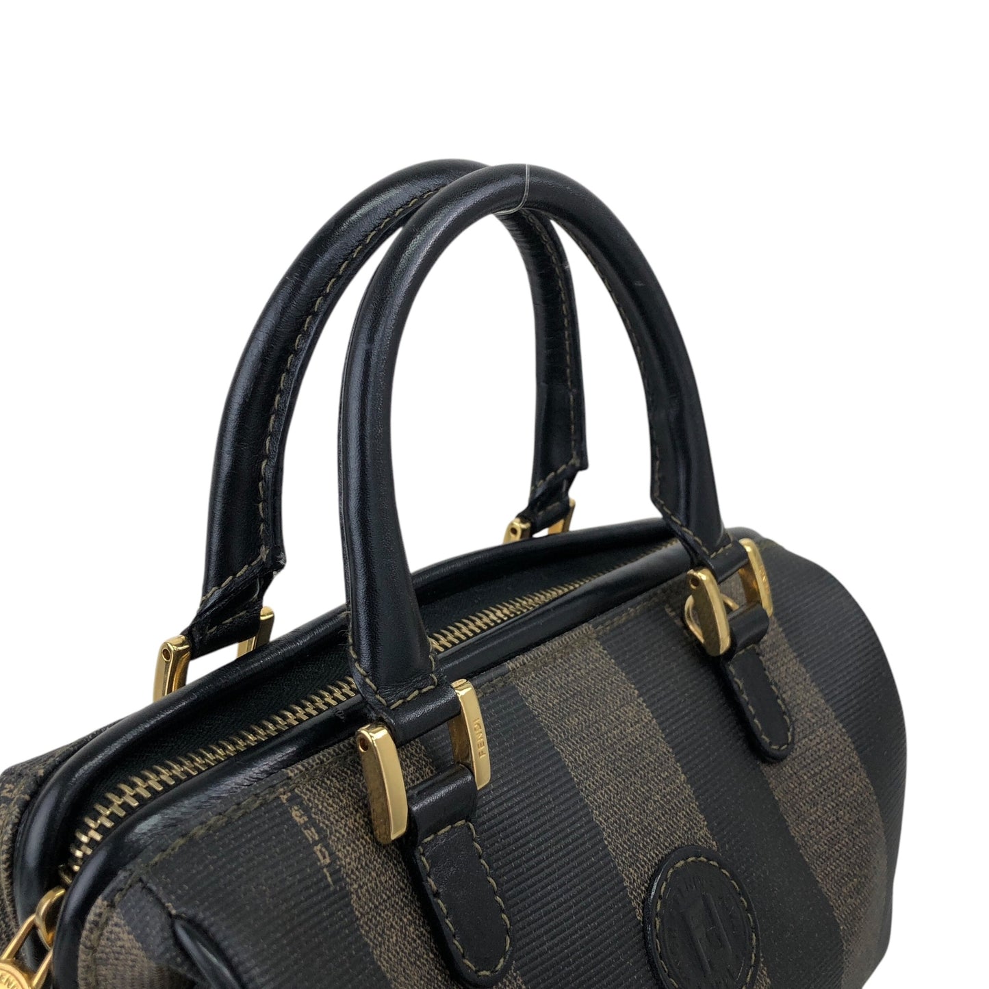 FENDI Pecan Two-way Small Handbag Shoulder bag Black Vintage aybaes