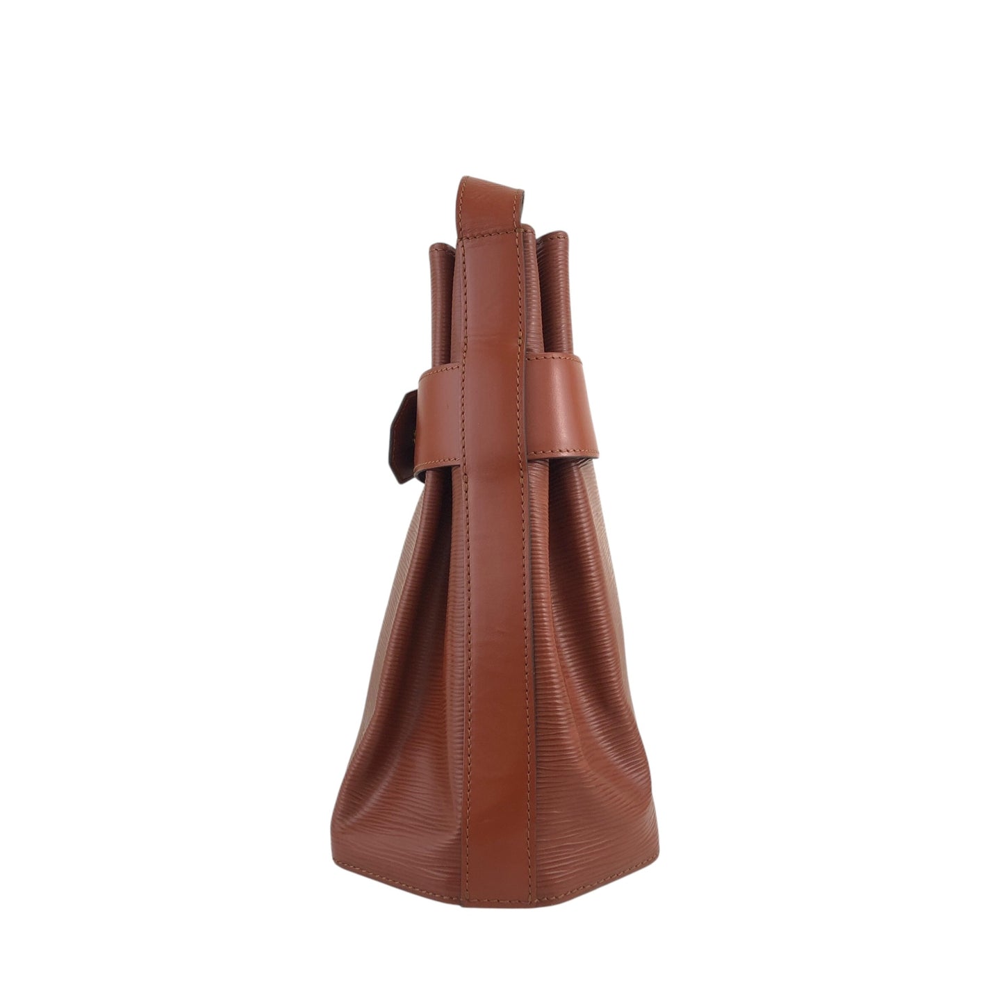 LOUIS VUITTON Epi 抽繩單肩包 棕色 復古 z4nsfh