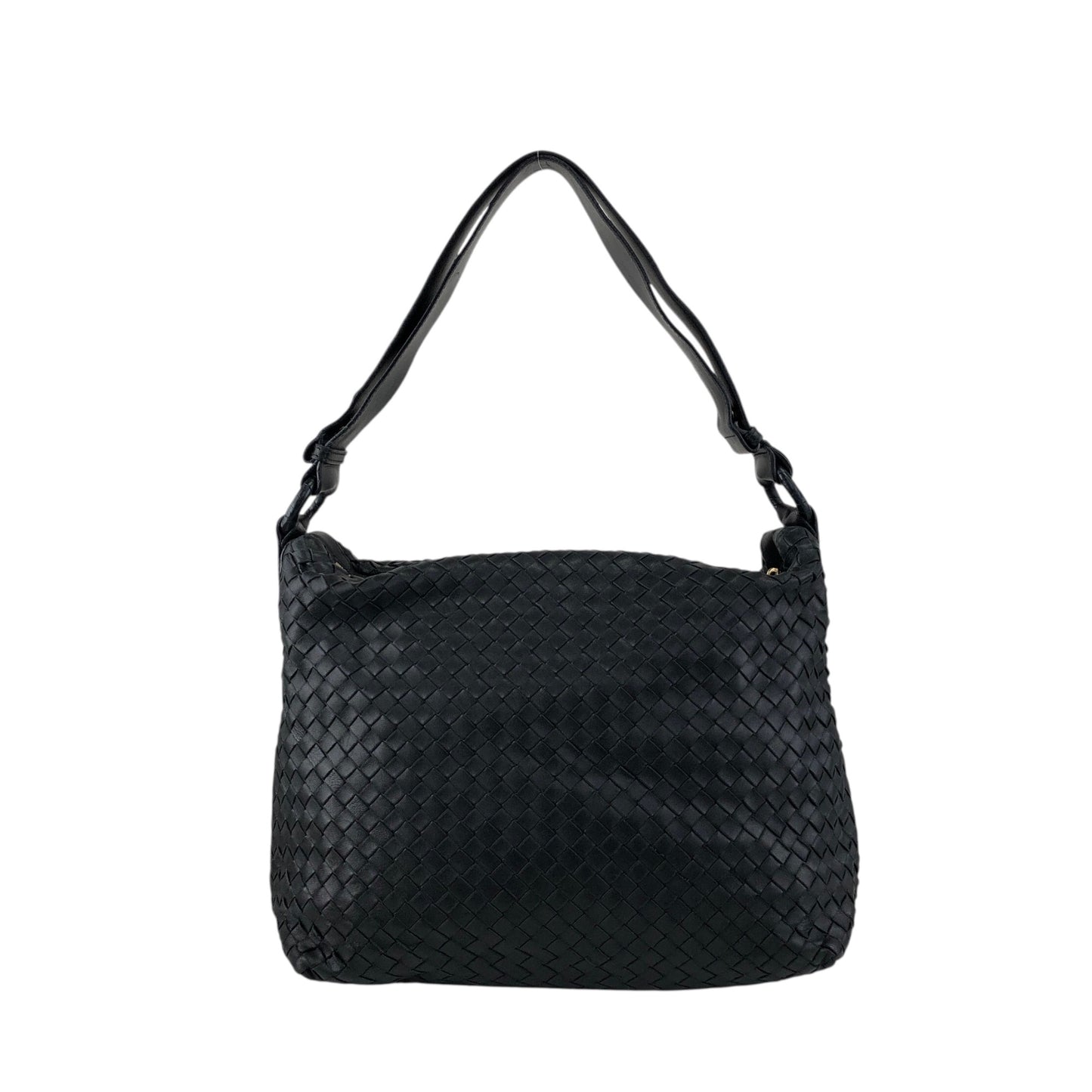 Bottega Veneta Intrecciato Shoulder bag Black Vintage w3k2a2