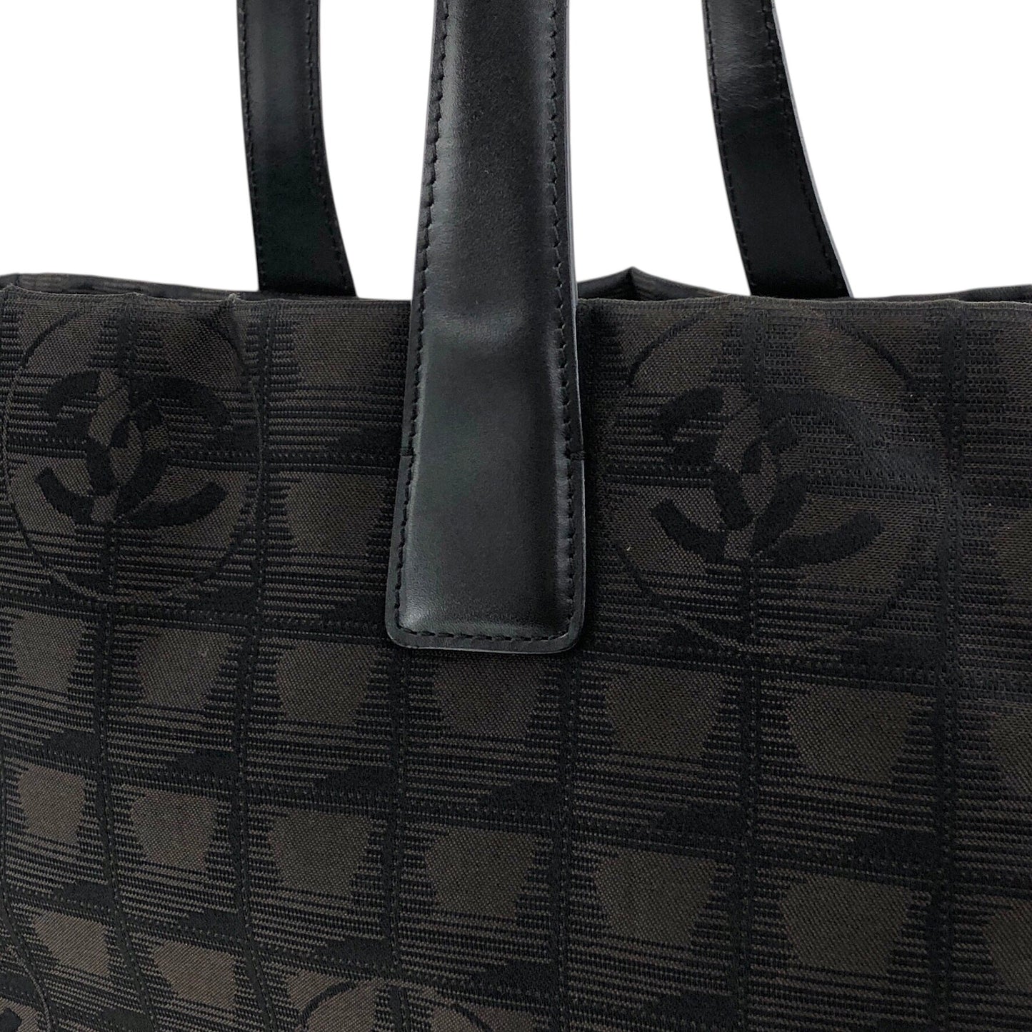 CHANEL New Travel Line Totebag Brown Vintage fxv5jr