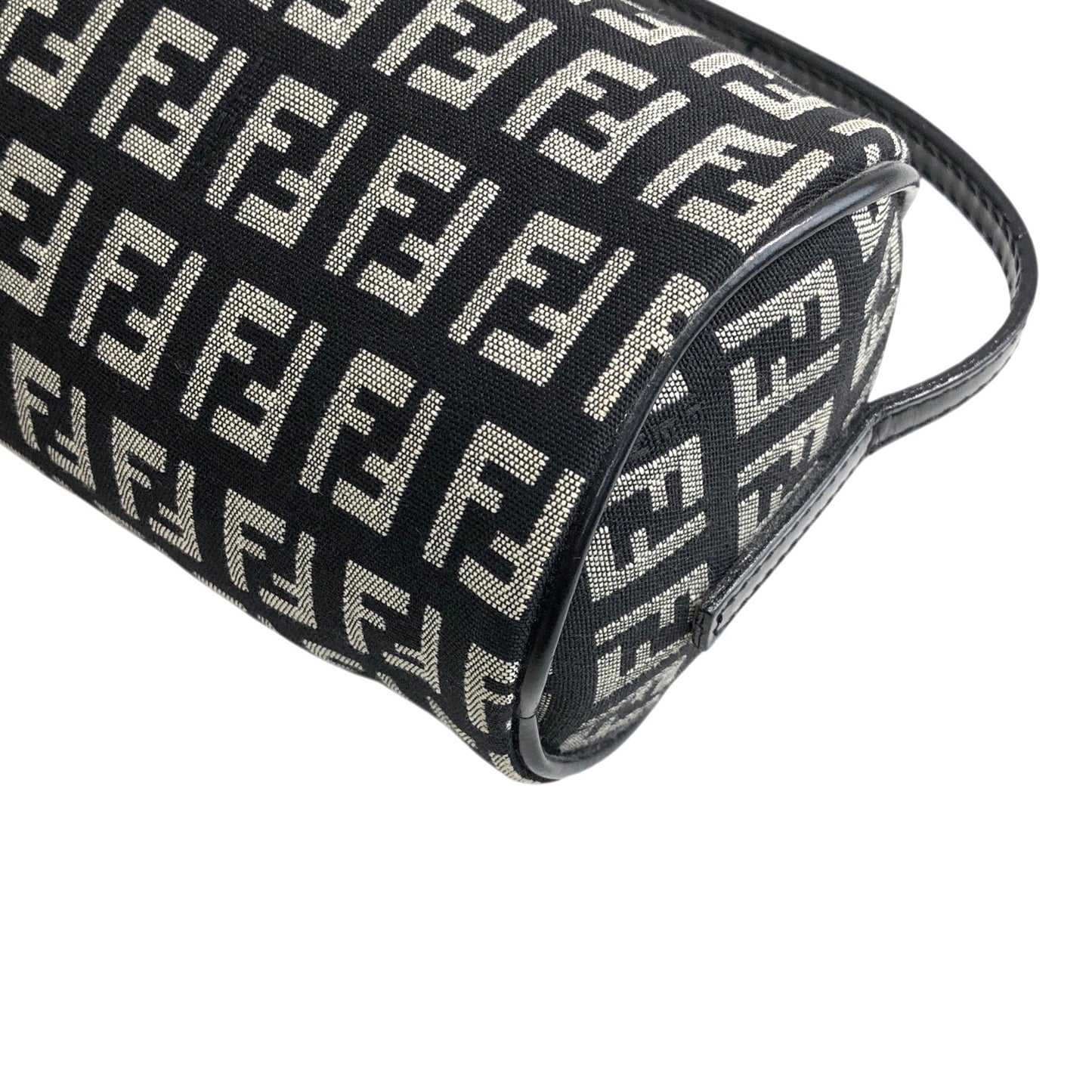 FENDI Zucchino Handbag Pouch Black Vintage zrasnu