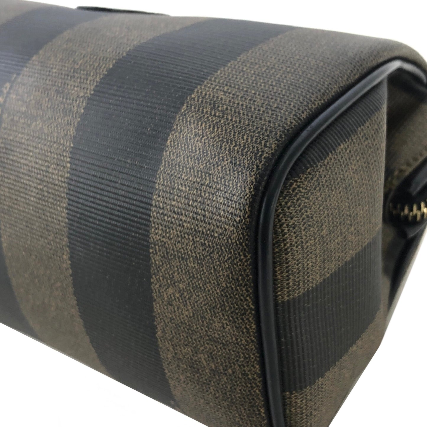 FENDI Zucca Logo Motif Two-way Handbag Shoulder bag Black Brown Vintage dmjg8y