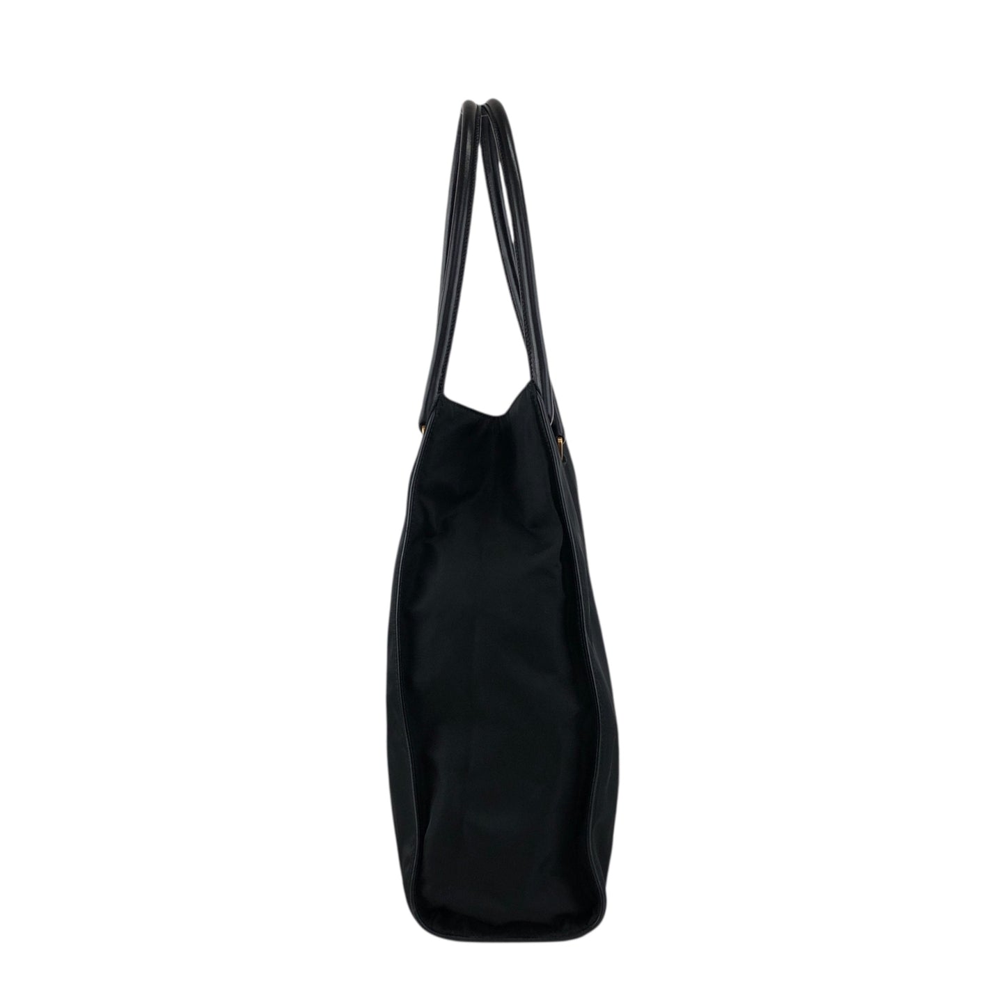 PRADA Tessuto Triangle Logo Totebag Black Vintage hp25fh